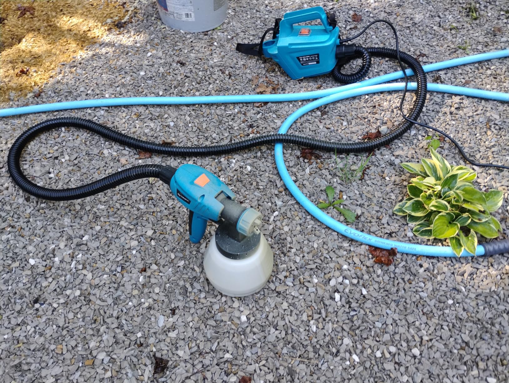 Tilswall Paint Sprayer, 800W HVLP Electric Spray Paint Gun, 1200ML/Min, 2.5M Air Hose, 1300ML Detachable Container, 3 Nozzle Sizes & 3 Patterns customer photo 1