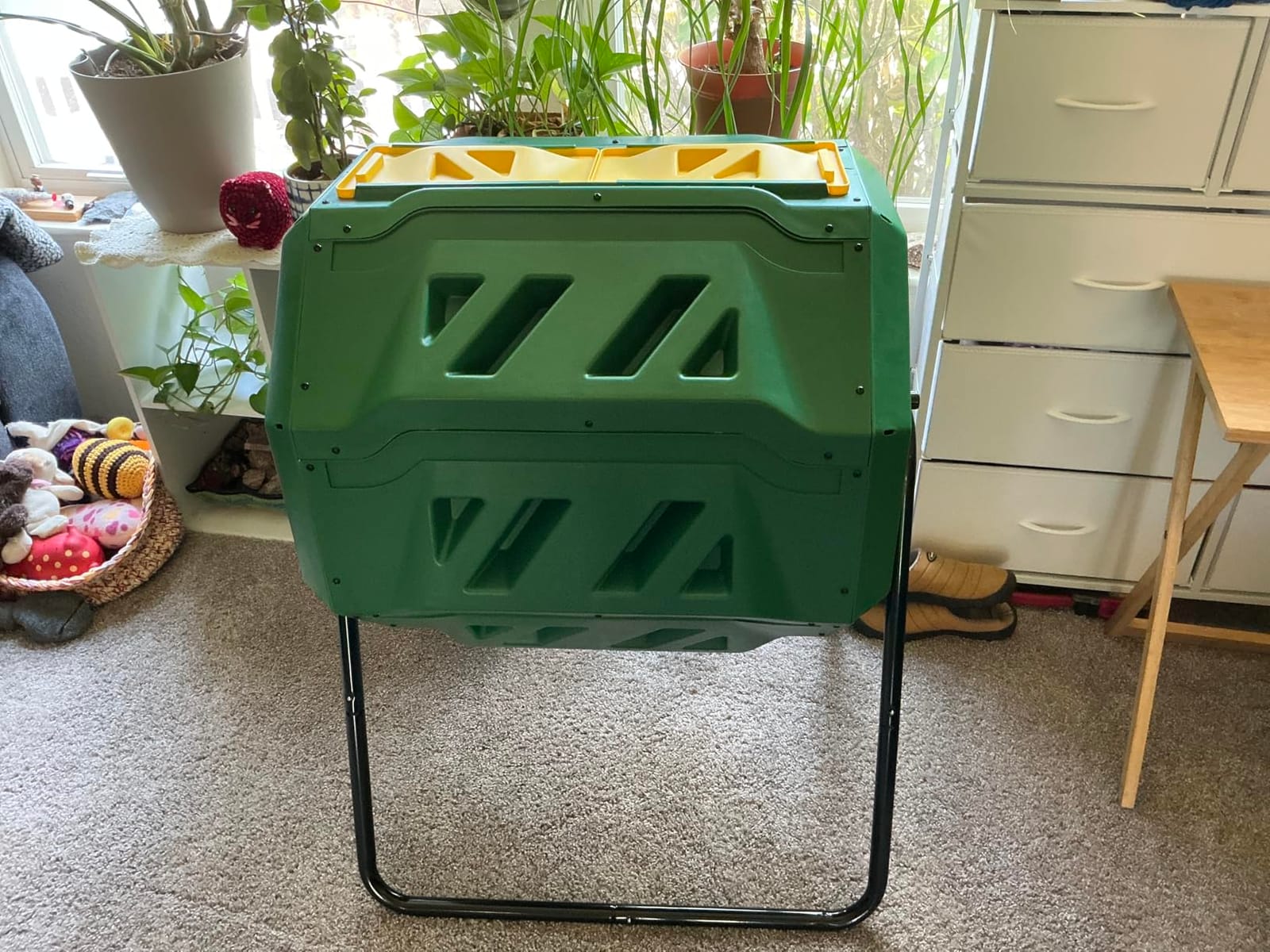 Compost Tumbler Bin Composter Dual Chamber 43 Gallon (Bundled with Pearson's Gardening Gloves) customer photo 2
