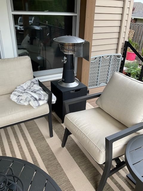 Cuisinart Patio Heater, Tabletop, Anti-Tilt Safety Switch, 11000 BTU, Black | Outdoor heater with adjustable heat and burner screen guard, propane heater offers a 30 sq. ft. heat range, COH-500 customer photo 1