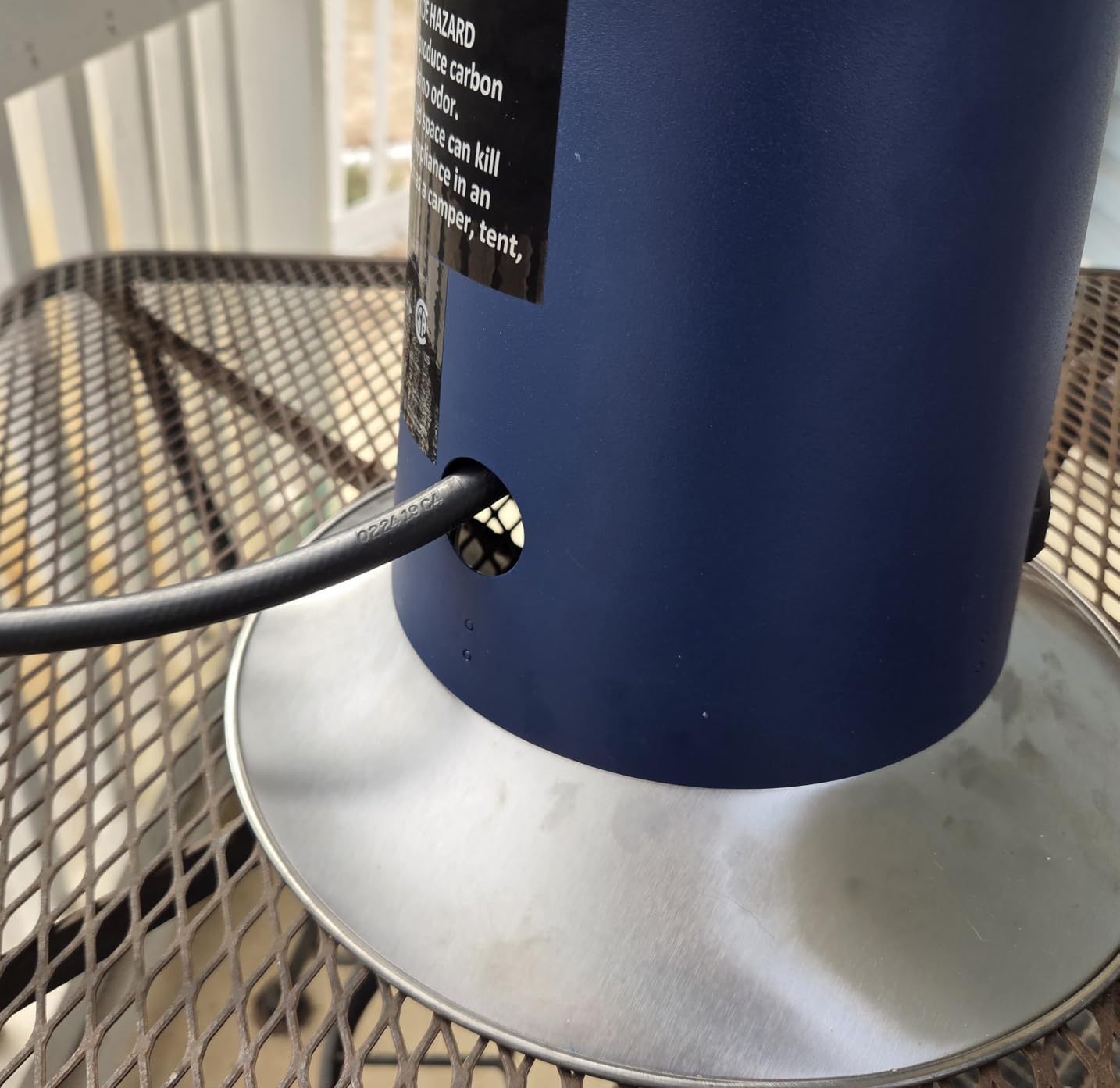 Cuisinart Patio Heater, Tabletop, Anti-Tilt Safety Switch, 11000 BTU, Black | Outdoor heater with adjustable heat and burner screen guard, propane heater offers a 30 sq. ft. heat range, COH-500 customer photo 2