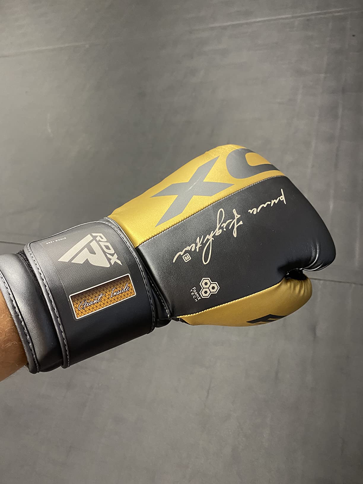 RDX Boxing Gloves, Maya Hide Leather Training Gloves for Muay Thai, Kickboxing, Sparring, Punch Bag, Punching Bag, Kickboxing Gloves, Martial Arts Training, Home Gym customer photo 1