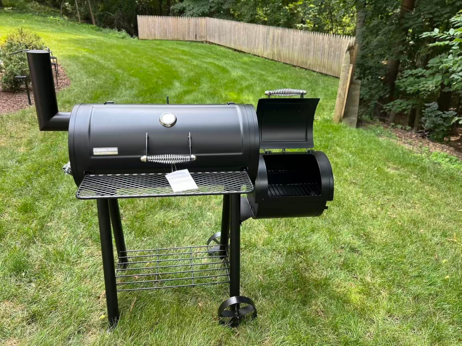Captiva Designs Smoker Grill Extra Large Outdoor Charcoal Barbecue Grill | Cooking Area (941 sq.in. in Total) Offset Smoker, Heavy Duty Smoker and Grill Combo for Backyard Garden Patio BBQ customer photo 2