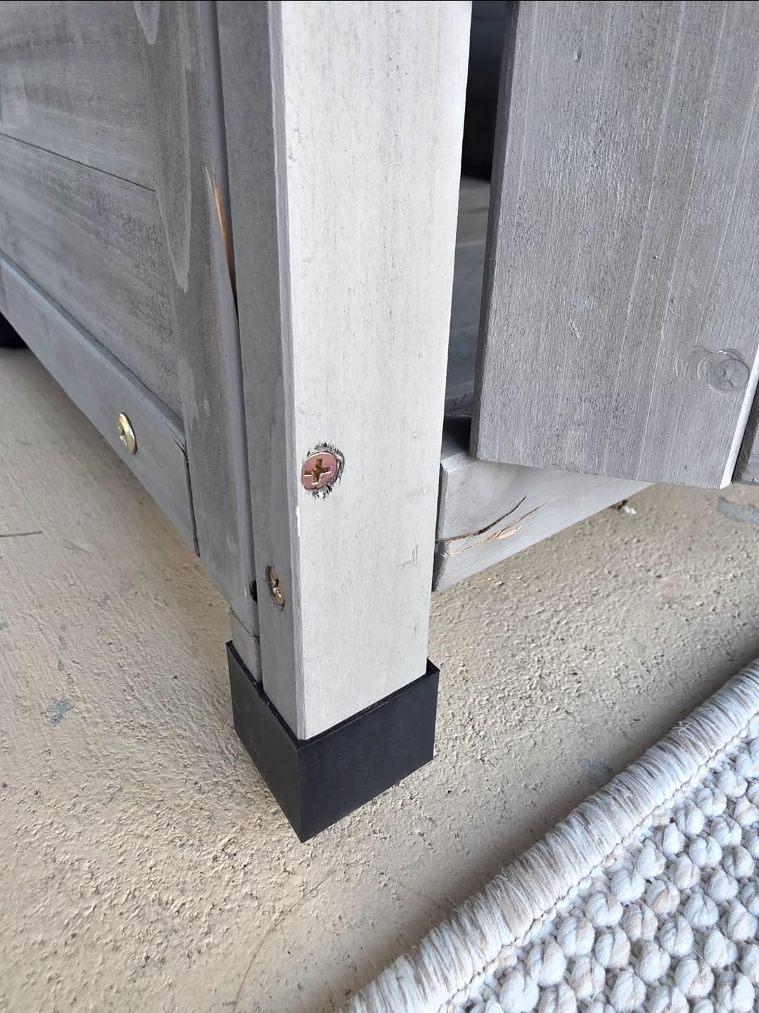 Outdoor Storage Cabinet & Potting Bench Table with Metal Top, Wooden Patio Furniture, Garden Workstation (Classic Grey, 36x31x17in) customer photo 1