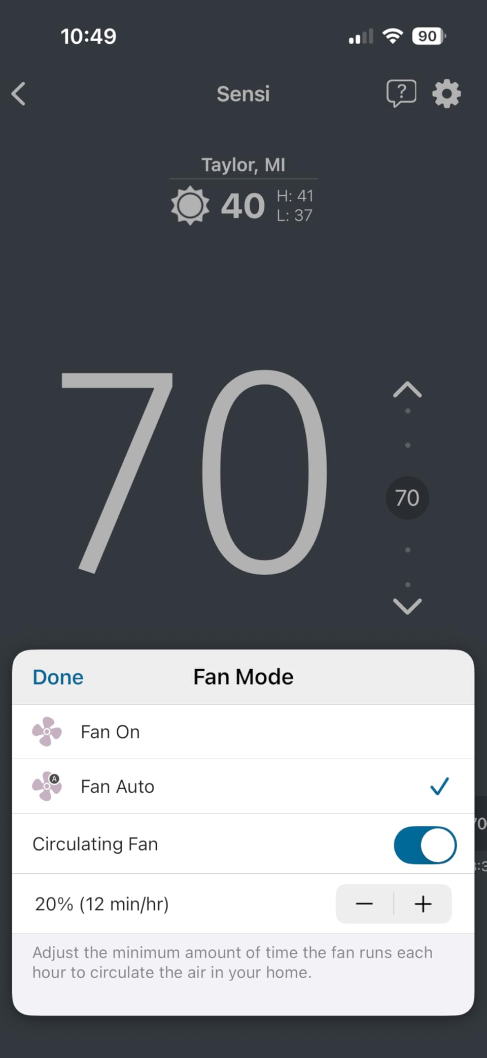 Sensi Touch 2 Smart Thermostat Wi-Fi, Alexa, Energy Star Certified, ST76 customer photo 1