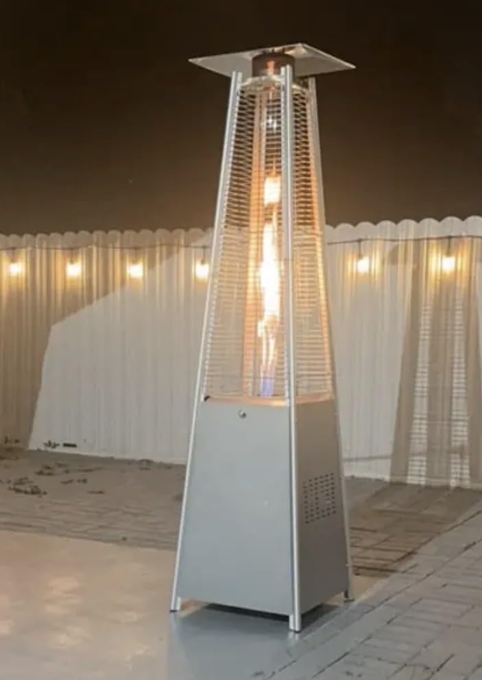 Tangkula Portable Patio Heater, 10,000 BTU Outdoor Tabletop Heater with Stainless Steel Burner, Tip-Over & Flameout Protection, 34
