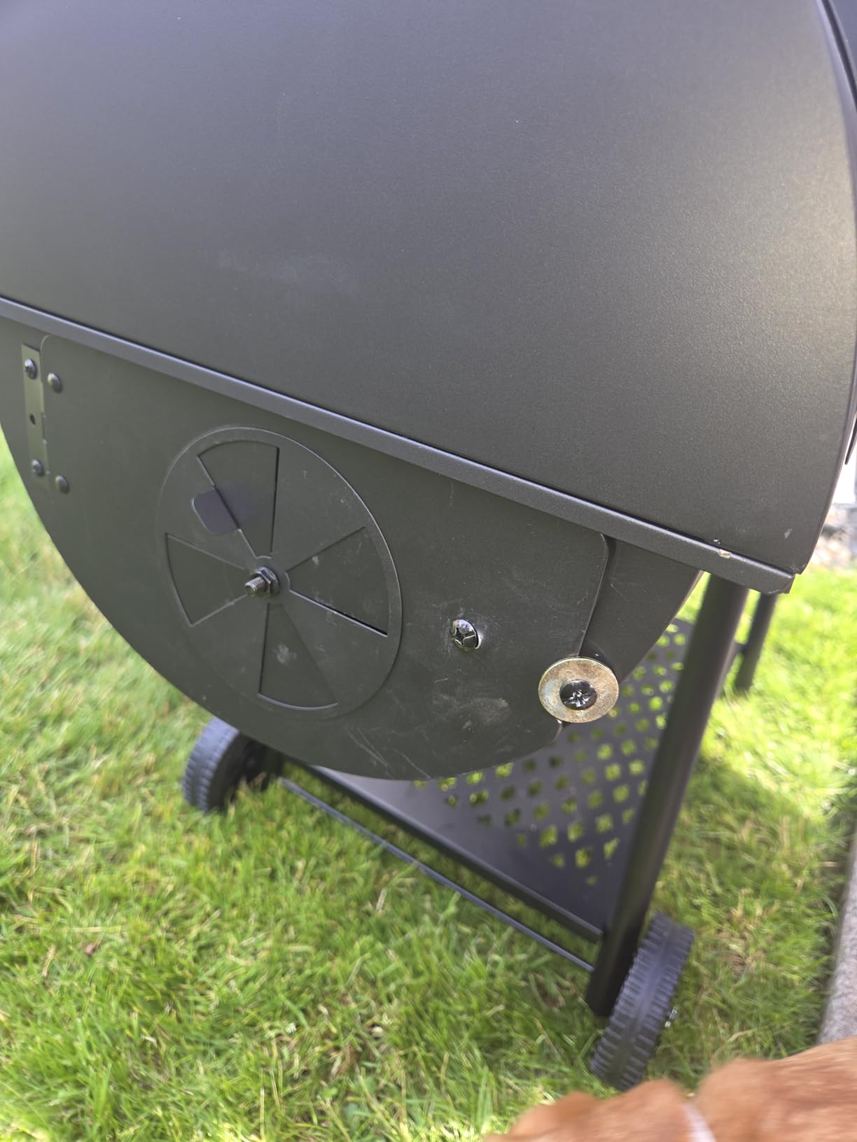 Royal Gourmet 30-Inch Charcoal Grill with Offset Smoker, Wood-Painted Table, CC1830W, 811 Sq. In. customer photo 2
