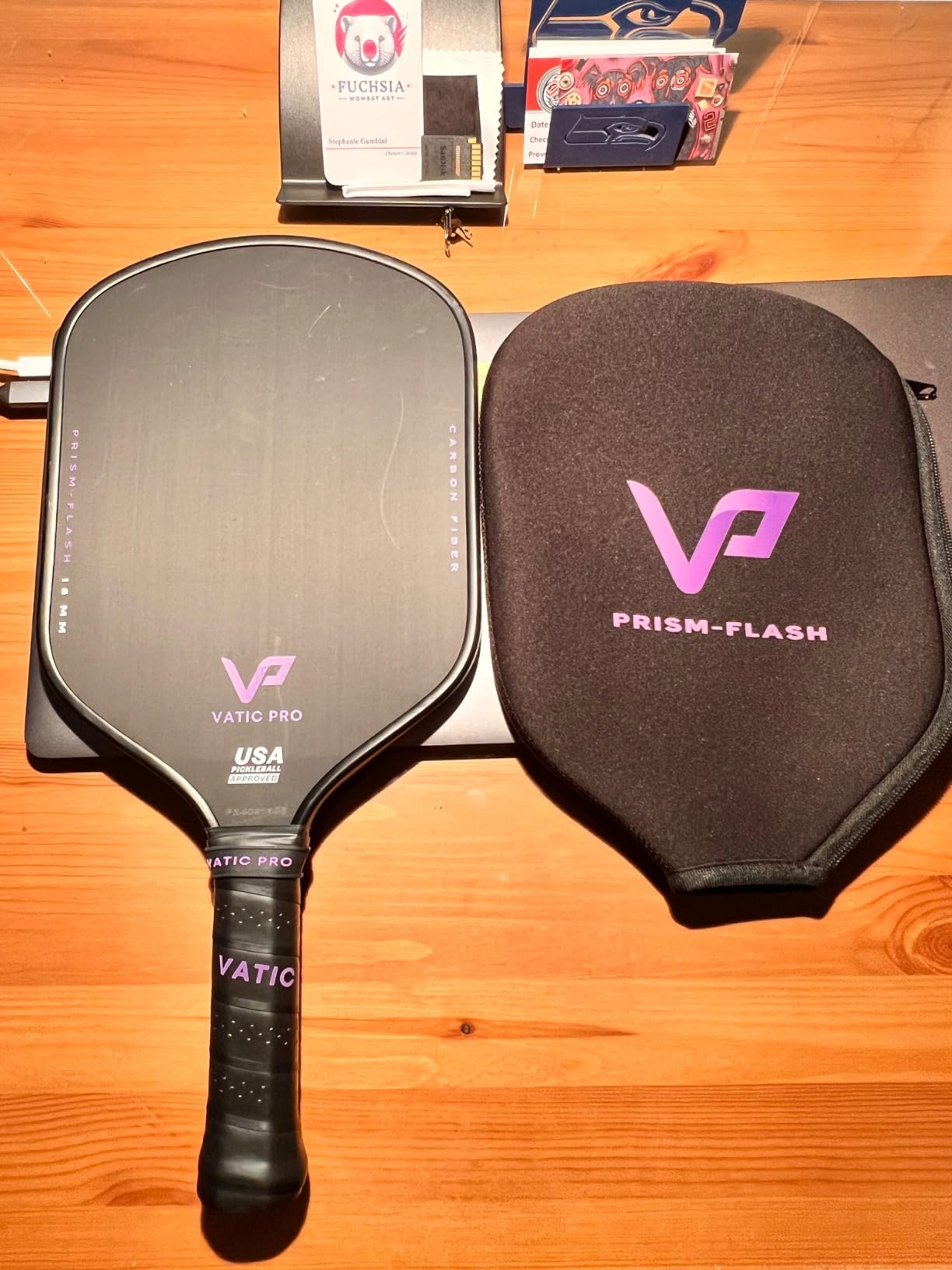 Vatic Pro Prism Carbon Fiber 16mm Pickleball Paddle - Foam Injected Walls - Includes Paddle Cover customer photo 2