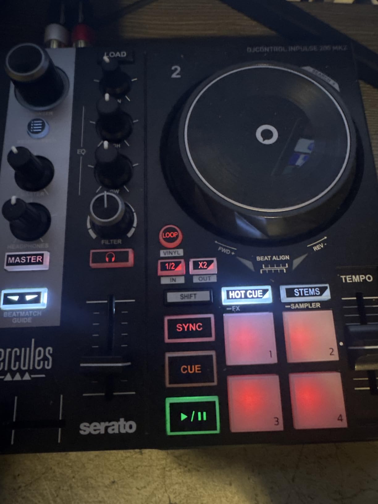 Hercules DJControl Inpulse 200 MK2 — Ideal DJ Controller for Learning to Mix — Software and Tutorials Included, Black customer photo 2