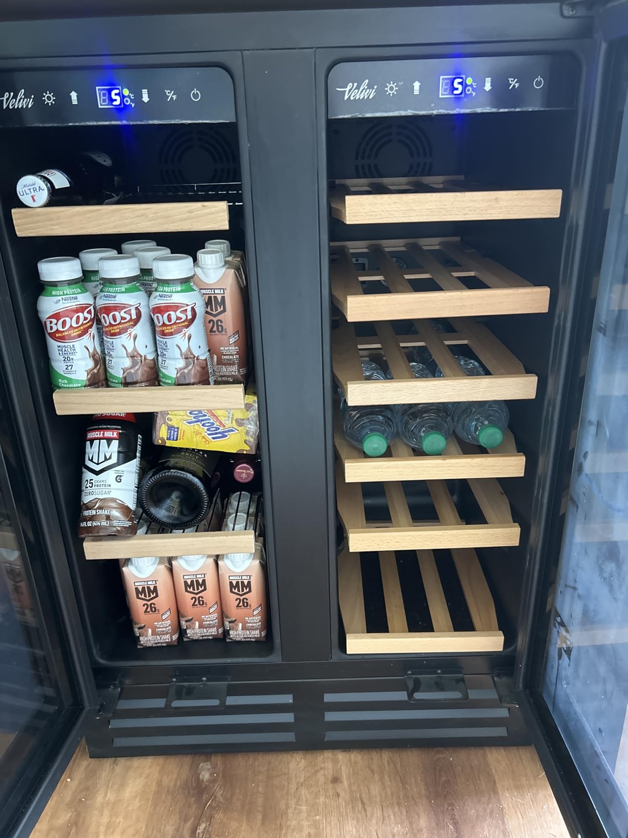 Velivi 24'' Beverage Refrigerator Under Counter Built-In and Drink Fridge | Cooler with Glass Door for Soda, Beer, Water, and Milk - For Kitchen, Bar or Office customer photo 2