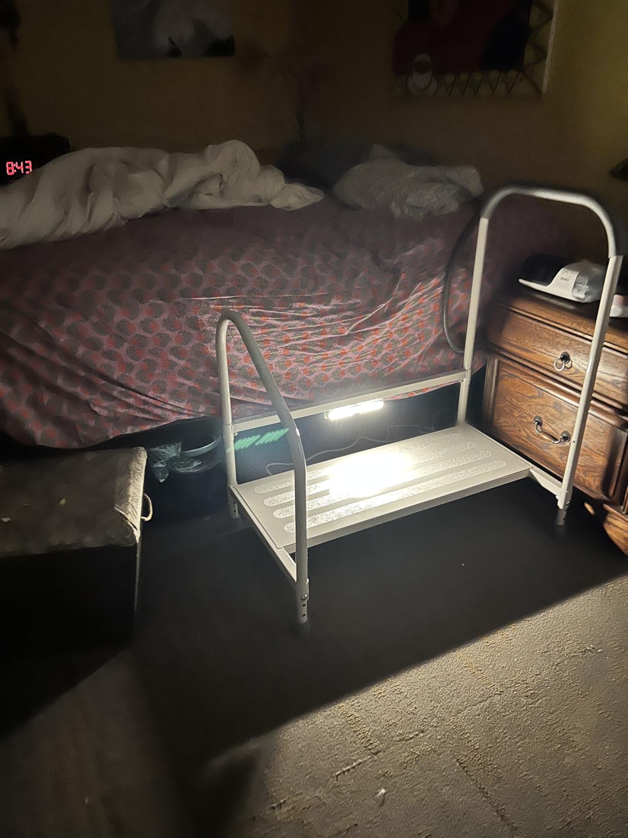 step2bed Deluxe Bed Rails for Elderly Adults - Adjustable Height Bed Safety Rail for Seniors with Cane Holder, LED Light, Mesh Bag, Handicap Grab Bars and More - Premium Bed Side Step Assist Device customer photo 1