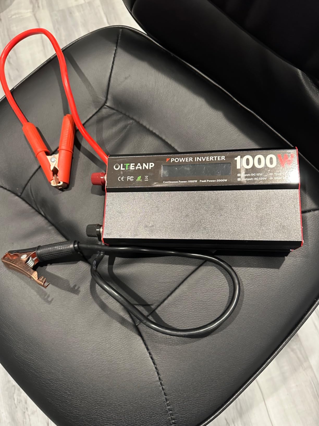1000W Power Inverter 12V DC to 110V/120V AC Car Converter for Vehicles | LCD Screen Display, 2 AC Outlets, 36W Type-C Port, 5V/3A USB Port customer photo 2