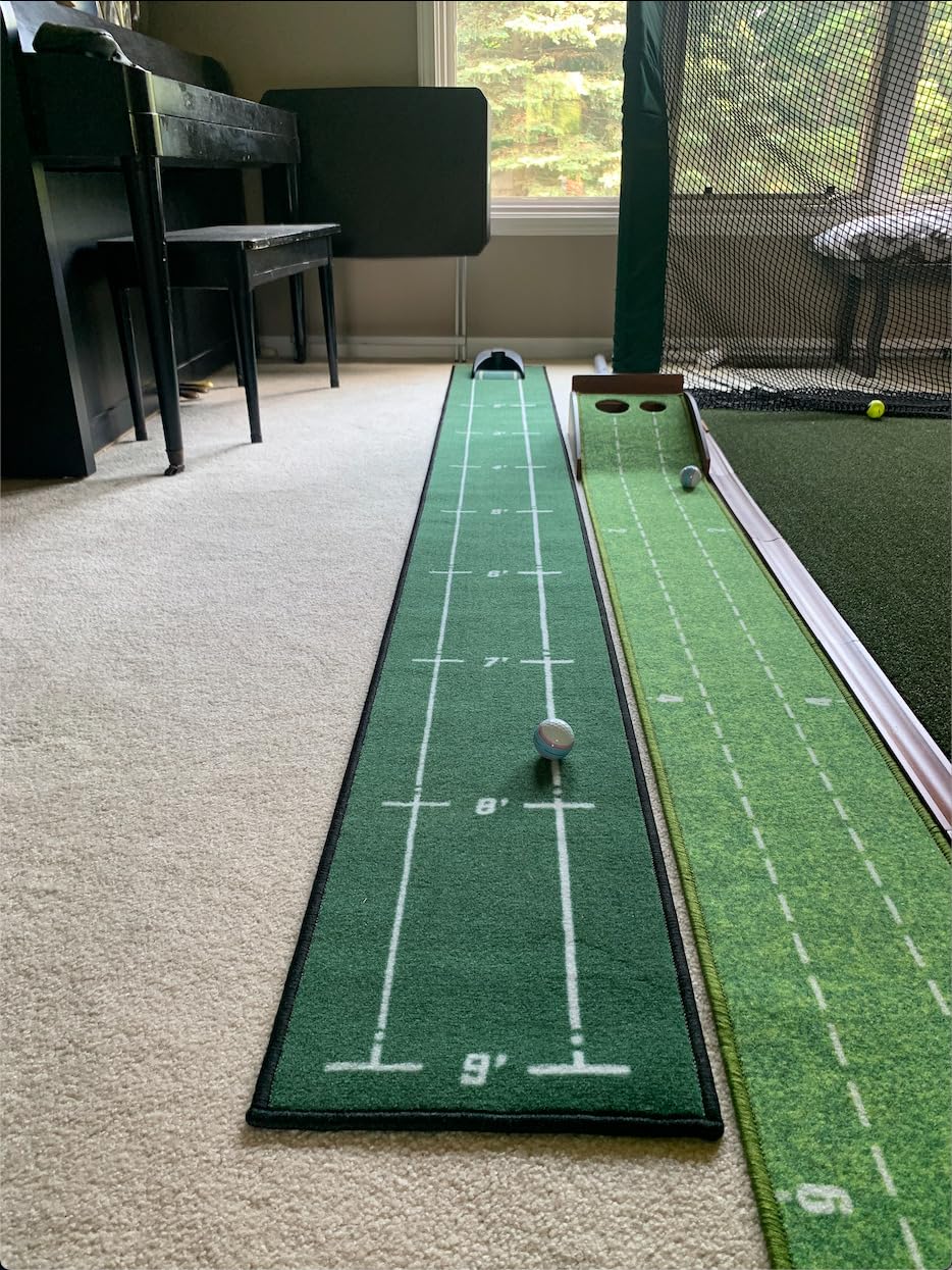 Golf Putting Mat Indoor & Outdoor with Distance Markers Anti Slip Backing | Realistic Putting Green for Home, Office, Backyard Golf Training customer photo 1