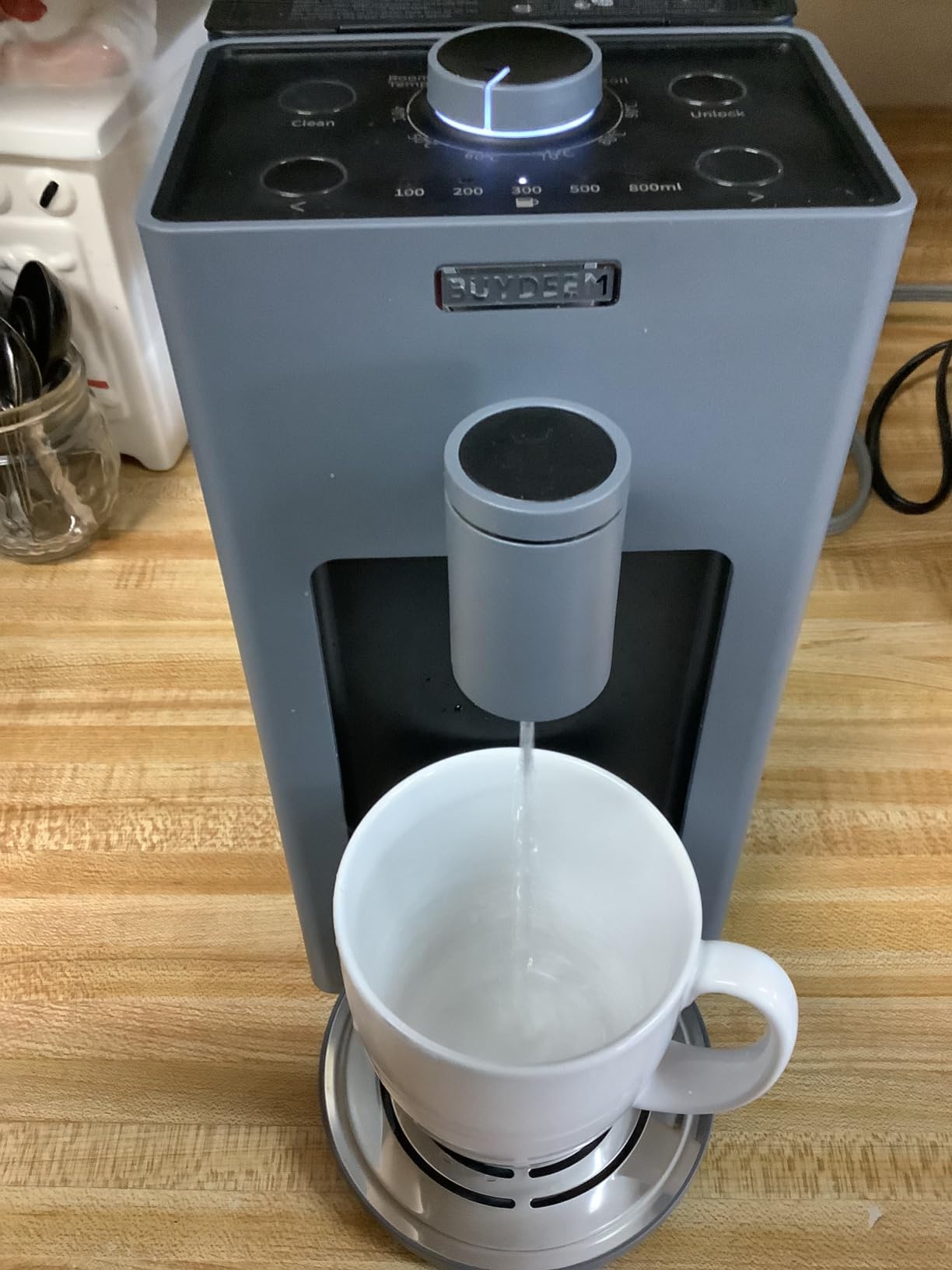 BUYDEEM S9023 Instant Hot Water Dispenser, Countertop Water Boiler & Warmer for Tea, Coffee and Baby Formula, Adjustable 8 Temperatures & 5 Water Outputs, 3L Water Tank(102oz), Dark Gray customer photo 2
