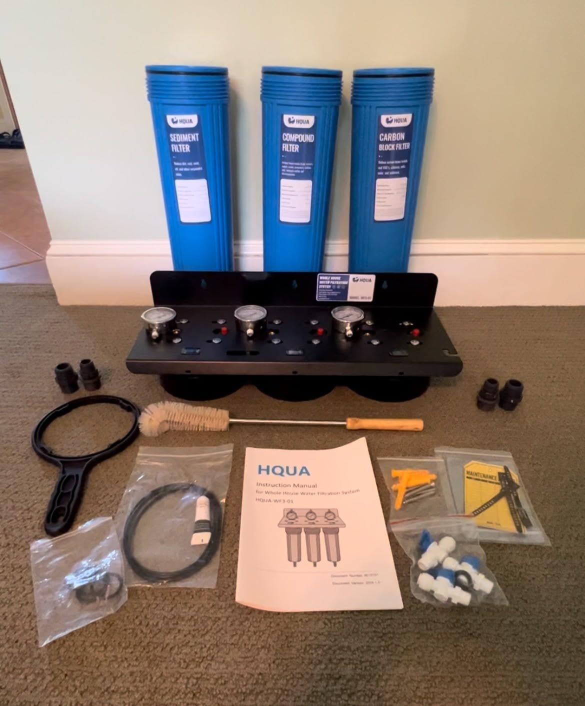 WF3-01 3-Stage Whole House Water Filtration System, Reduces Heavy Metals (Lead, Mercury, Arsenic, Cadmium, Chromium), Chlorine, Sediment, Odor, and VOC's customer photo 1