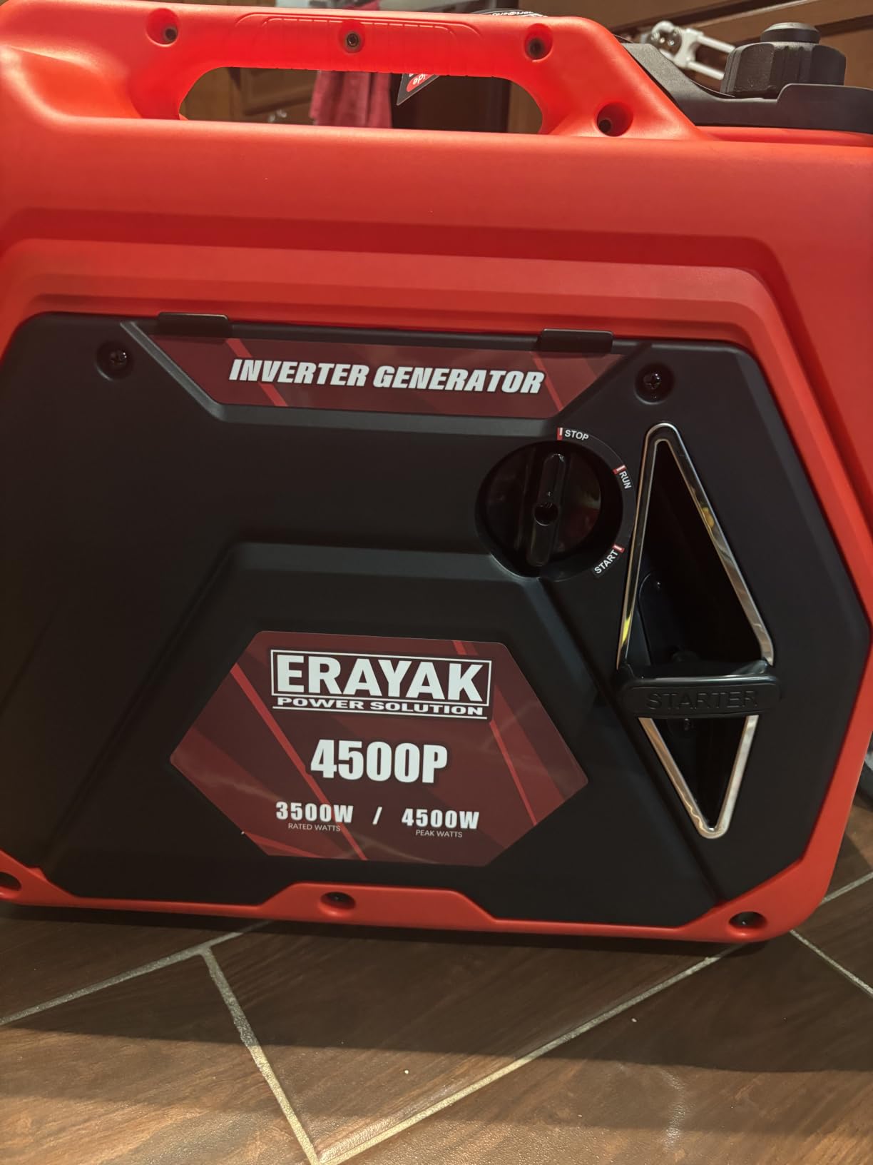 ERAYAK 4500W Portable Inverter Generator for Home Use, Super Quiet Small Generator for Camping Outdoor Emergency Power Backup, Gas Powered Engine, ECO Mode, EPA Compliant customer photo 1