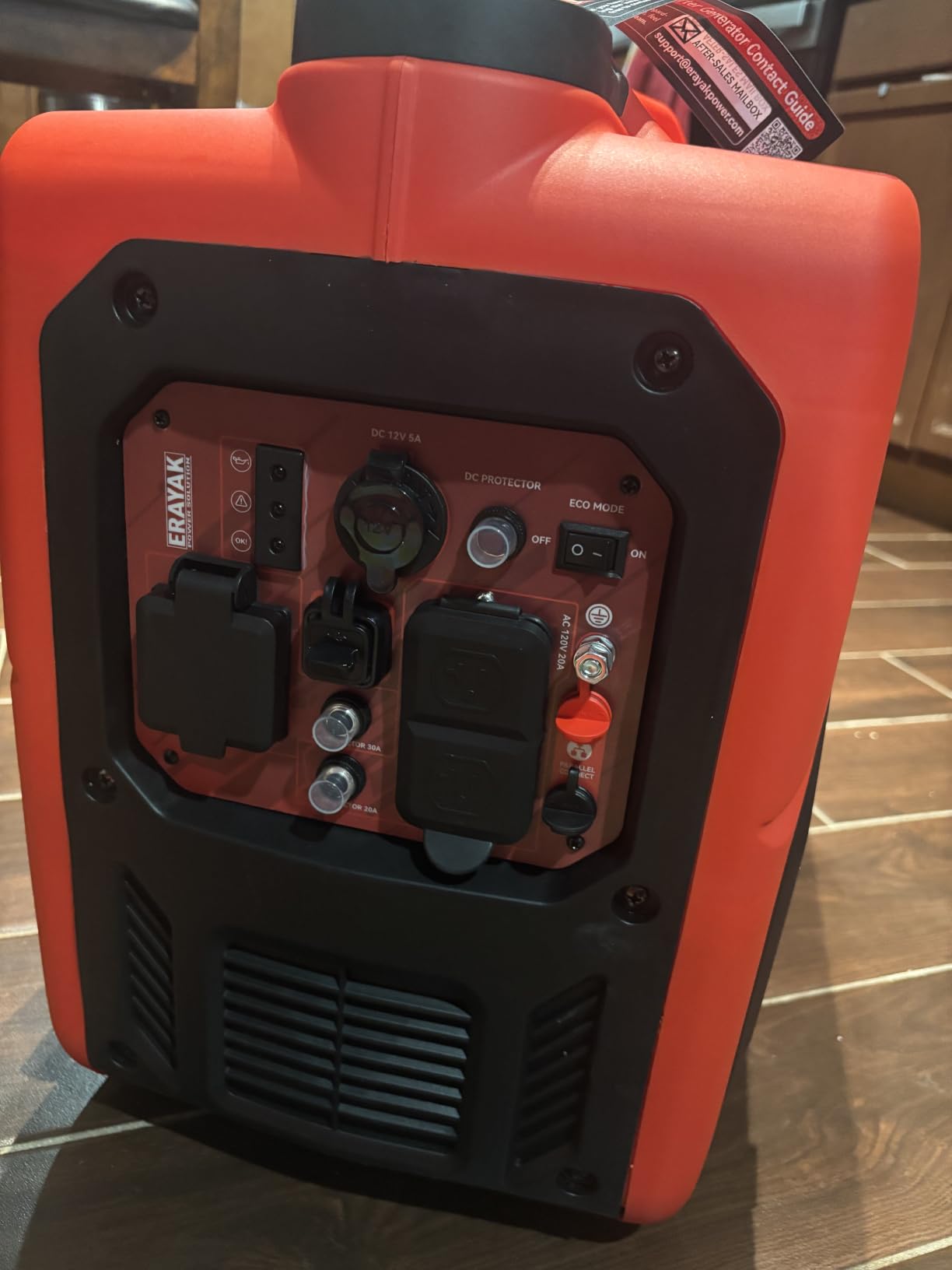 ERAYAK 4500W Portable Inverter Generator for Home Use, Super Quiet Small Generator for Camping Outdoor Emergency Power Backup, Gas Powered Engine, ECO Mode, EPA Compliant customer photo 2