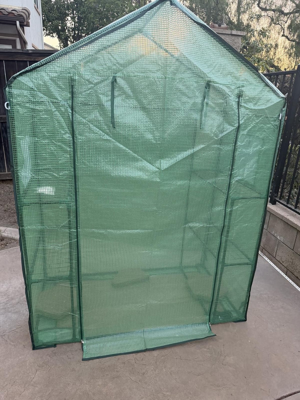Greengro Greenhouse, 28 x 57 x 76'' Walk in Greenhouses for Outdoors Indoor | Small Plant Green House with Screen Windows, 3 Tiers 4 Shelves, Durable PE Cover, Portable for Outside Garden Patio Backyard customer photo 1