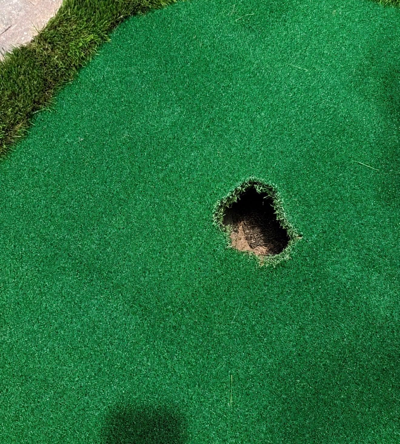 Golf Putting Green Indoor Outdoor Large Practice Putting Mat 5x10ft/5x12ft | Professional Training Mat with 3 Flags 1 Movable Cup 3 Slope Pad Portable Turf Putting Game customer photo 2