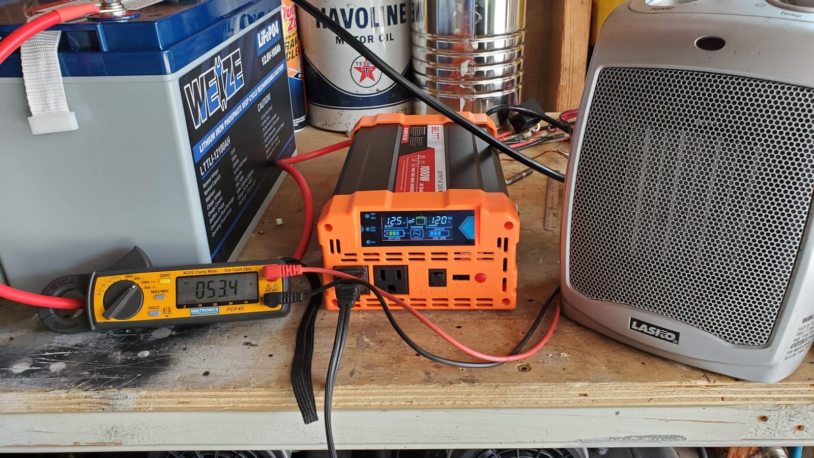 BELTTT 1000Watt Pure Sine Wave Inverter 12V DC to 120V AC, 2000W Peak | LCD Display, Dual AC Outlets, 5V 2.1A USB customer photo 2