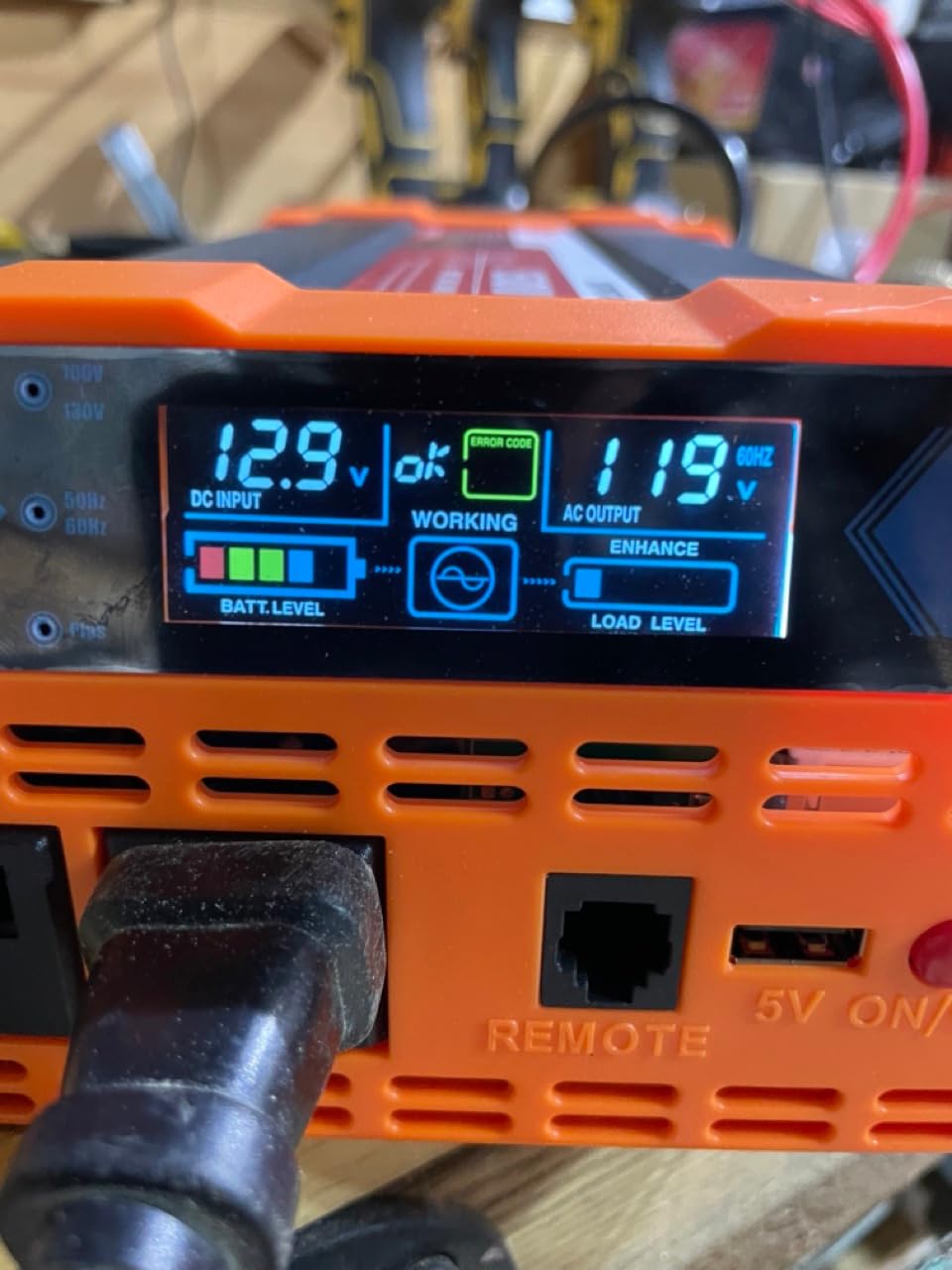 BELTTT 1500W Pure Sine Wave Inverter 12V to 110V Converter, 3000W Surge | LCD Display, Dual AC Outlets, 5V 2.1A USB customer photo 2