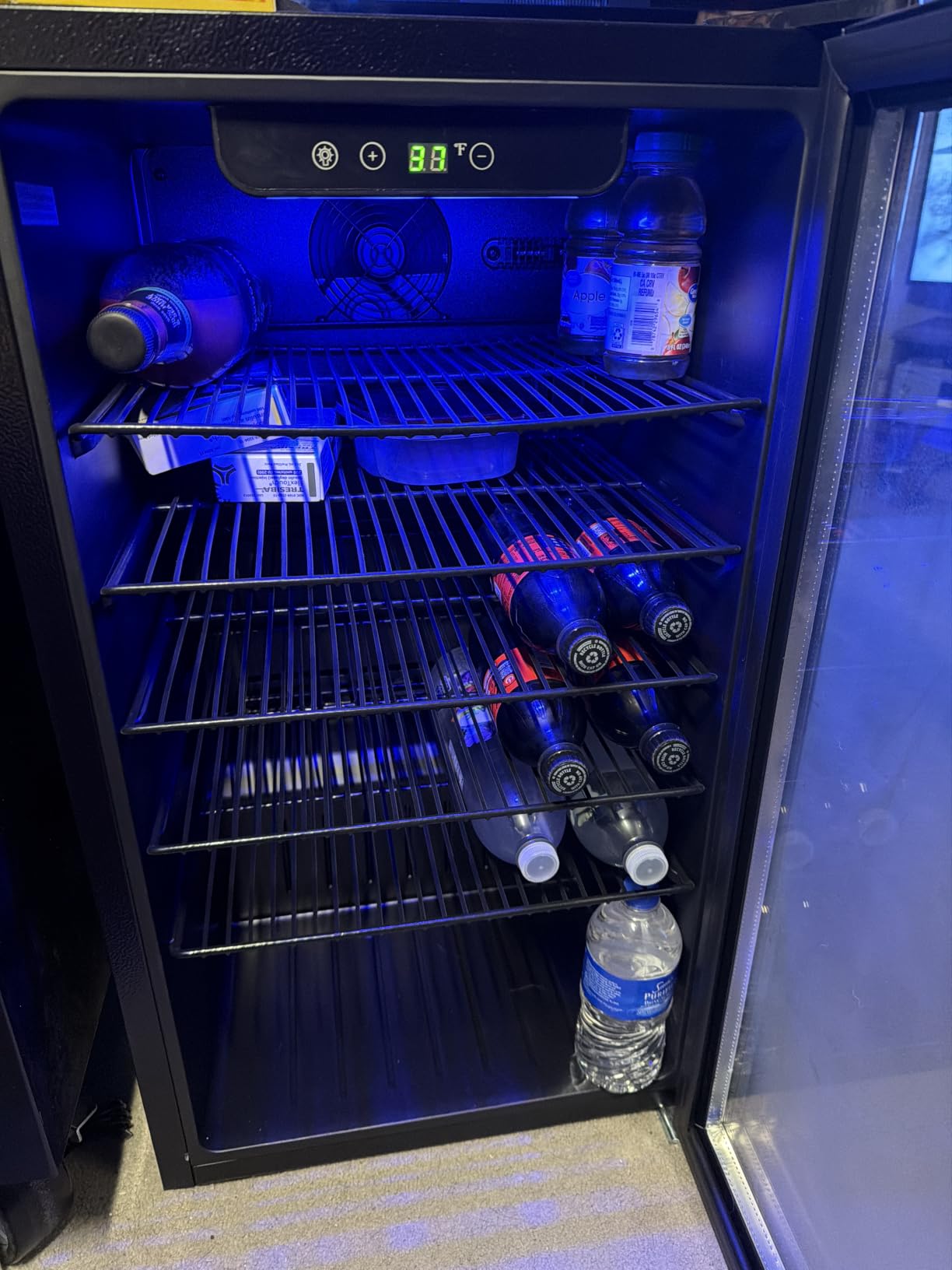 EUHOMY 145 Can Mini Fridge, 4.5 Cu.ft Beverage Refrigerator with Glass Door | 32°F to 61°F, Compressor Cooling, Digital Temperature Control, Adjustable Shelves, LED Light, 40 dB, Home Office Bar Use customer photo 2