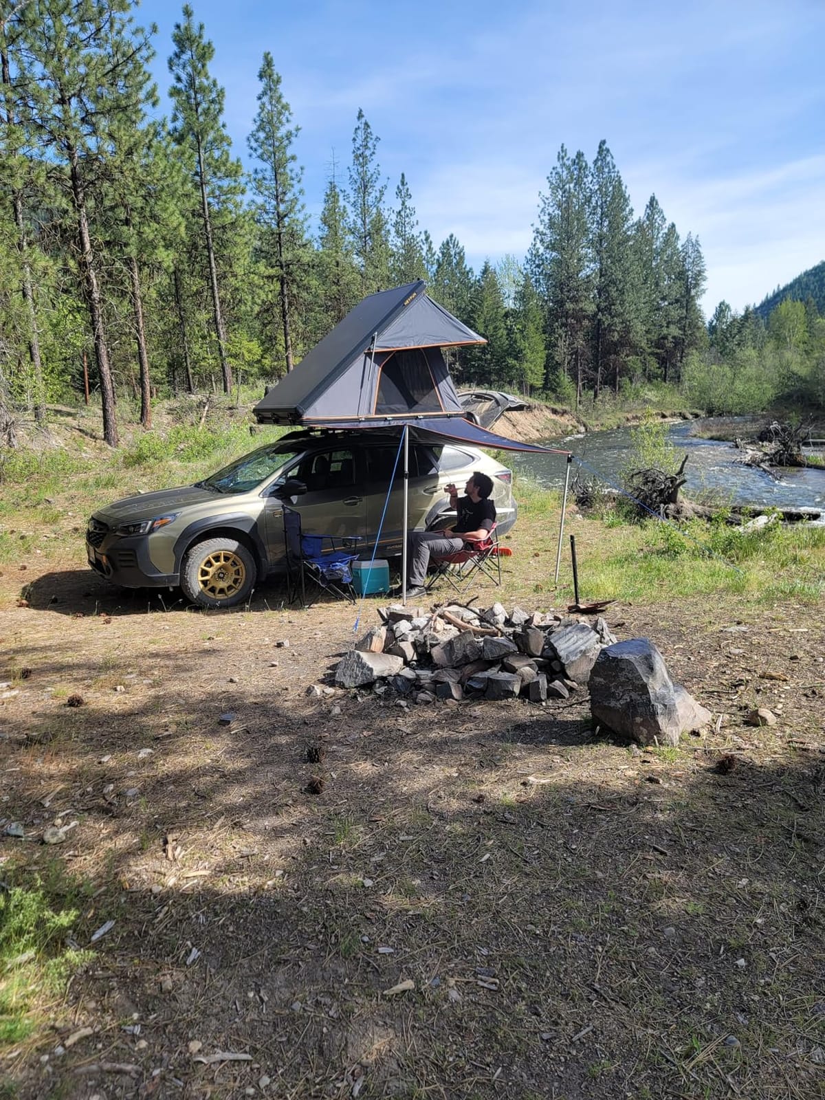 Adventurer Pro Rooftop Tent Hard Shell, 2-3 Person Aluminum Roof Top Tent | Detachable Side Awning&Built-in LED Light Strip, Compatible with Truck Jeep SUV Van&Trailer, Pop Up for 4-Season Camping customer photo 2