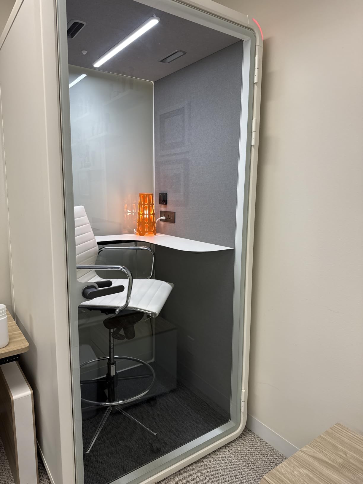 Soundproof Office Pod Booth, Quiet Meeting Pod with Acoustic Panels, Portable Modular Pod, Privacy Booth for Private Phone Calling, Single Person Workspace with Sound Isolation H92in W43in D40in customer photo 1