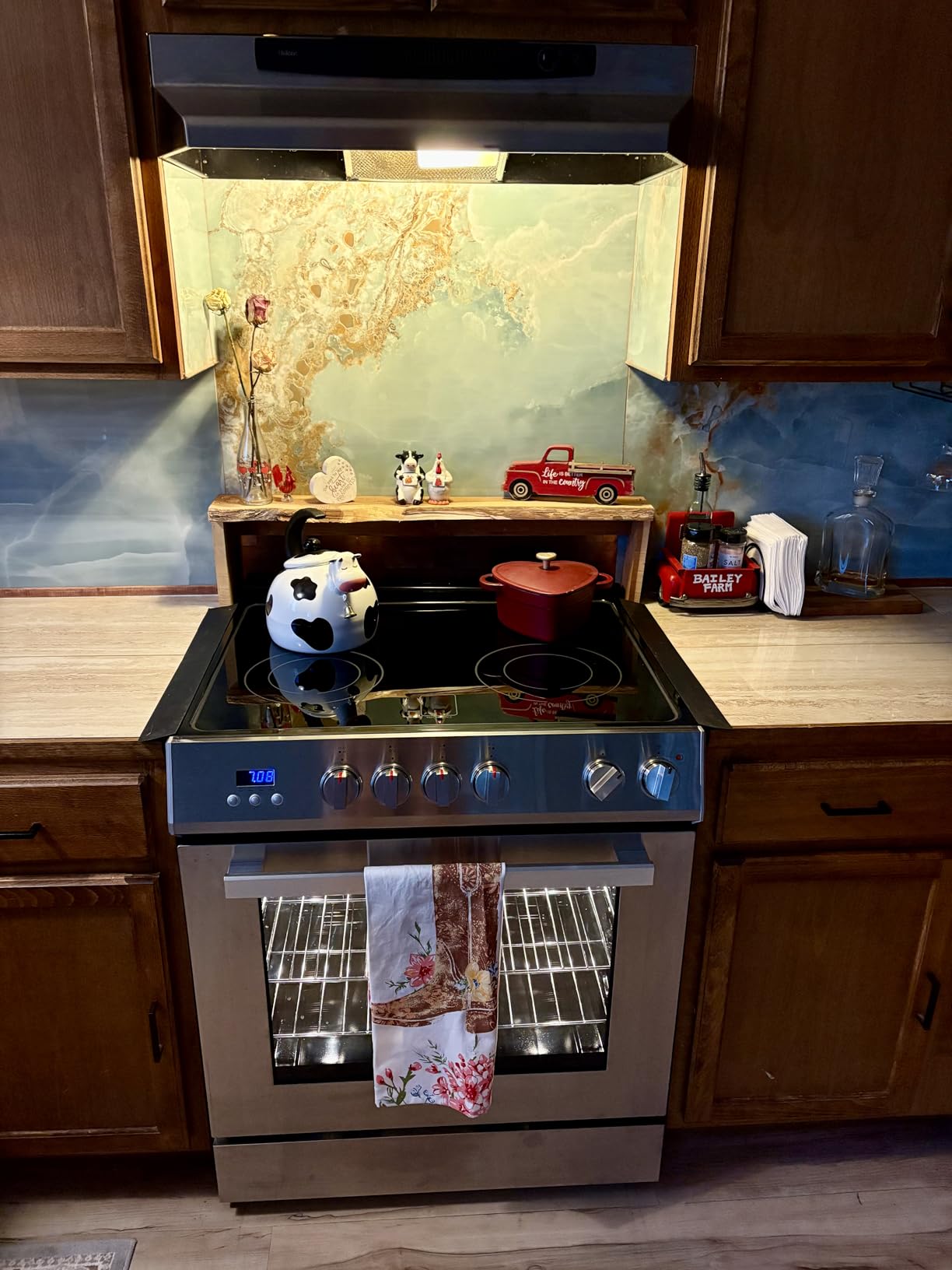Cosmo COS-ERD304K-BK 30 in. Stellar Collection 4.9 cu. ft. 4 Burner Electric Induction Range, Convection, Black Glass Cooktop, Dual Element Burners, 6 Oven Functions, Digital Display with Timer, Storage Drawer customer photo 2