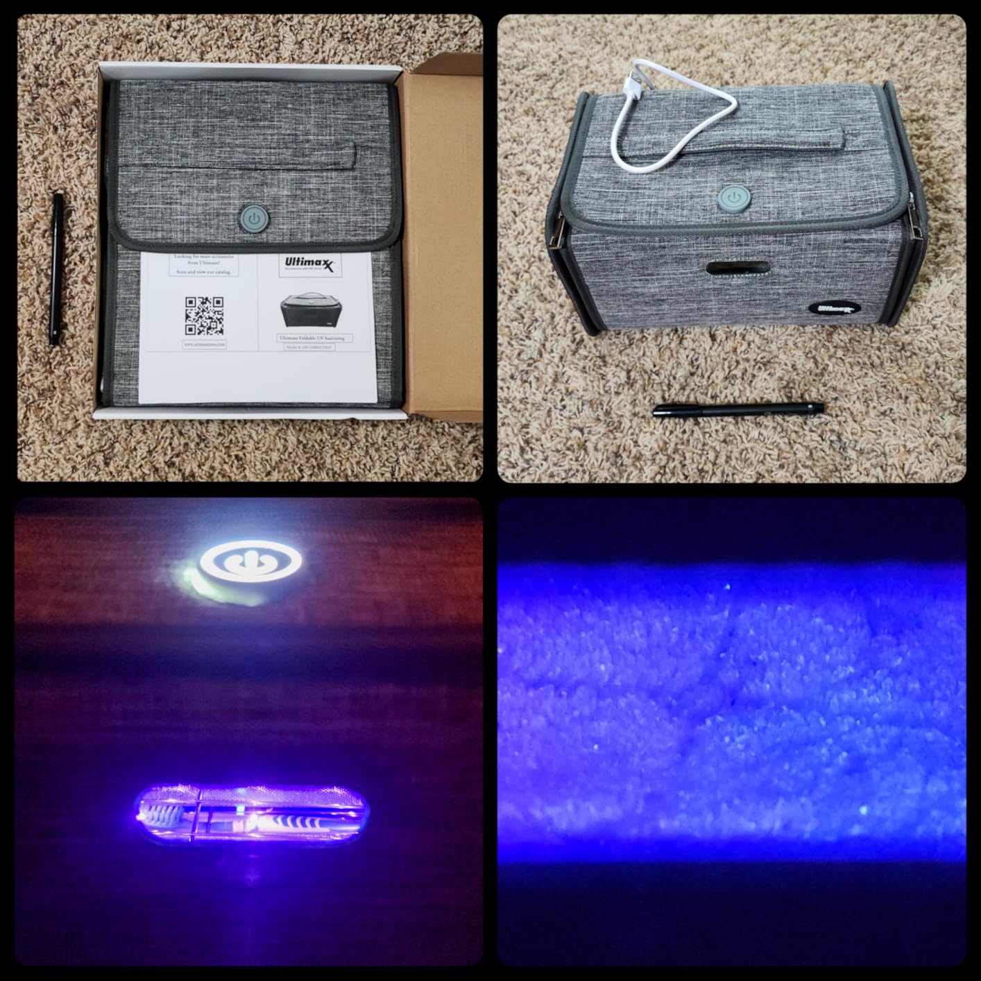 Ultimaxx Portable Ozone Sterilizer Bag - USB Powered, UV & Ozone Sanitization for Masks, Baby Bottles, Phones, Clothes, Electronics, Beauty Tools, Pet Toys - Kills Germs customer photo 1