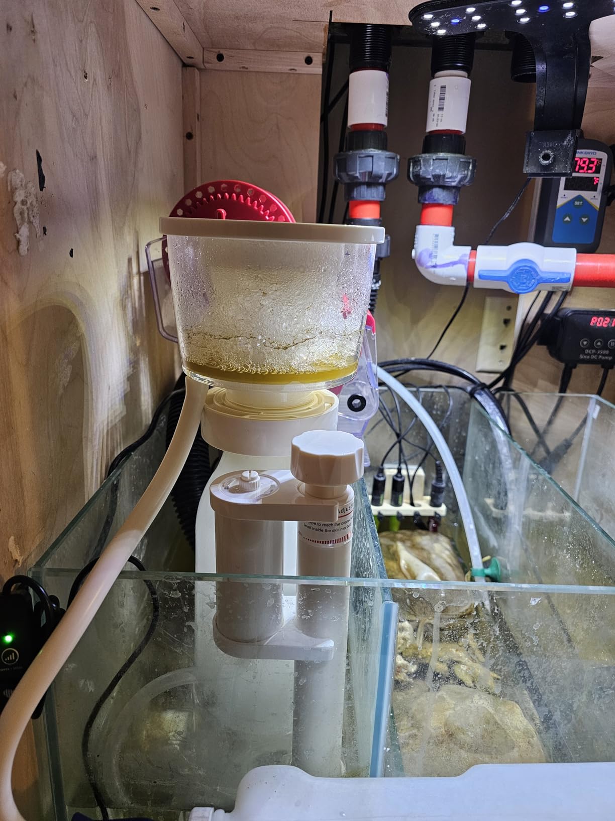 IOAOI Protein Skimmer for Saltwater Aquariums, for 90-120 Gals Fish Tanks, DC Needle-Wheel Pump, in Sump Use customer photo 2