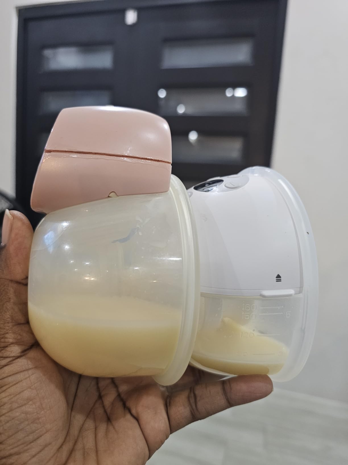 Momcozy M5 Smart APP Controlled Wearable Breast Pump, 2-Pack Cozy Red | Hands-Free and Wireless, 3 Modes 9 Suction Levels, BPA-Free, Portable Lightweight, 24mm Flange customer photo 1