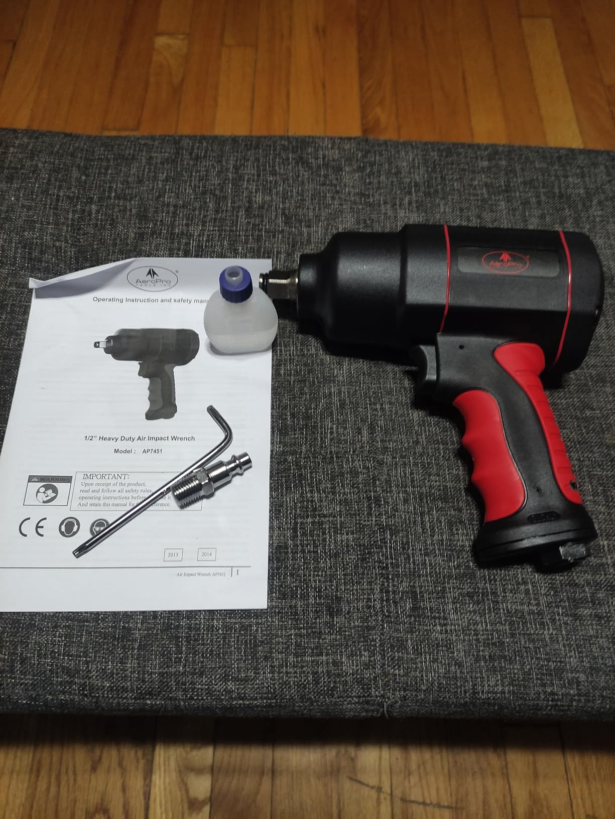AEROPRO TOOLS 1/2-Inch Air Impact Wrench, Twin Hammer Pneumatic Impact Gun | 1200FT-LBS, 7500RPM High Torque, Lightweight Pneumatic Tool for Auto Repair, Tire Shop customer photo 1