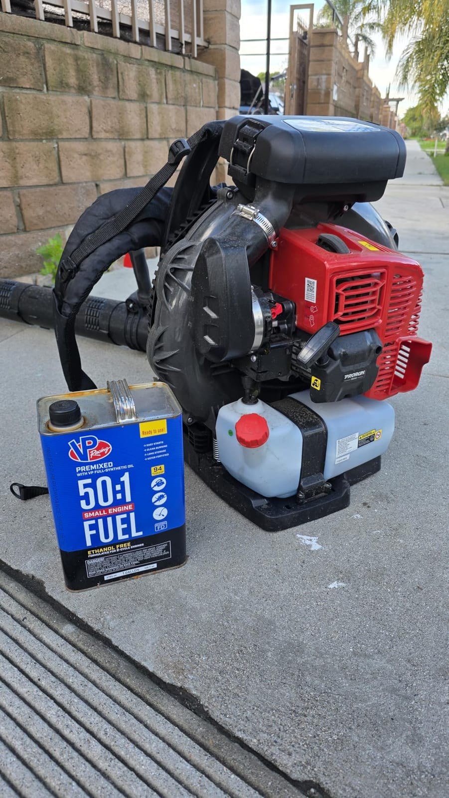 PRORUN PBB3000 Gas Backpack Leaf Blower, 79.9cc Commercial-Grade, 250 MPH, 1125 CFM, 50N, 2-Cycle Engine customer photo 1