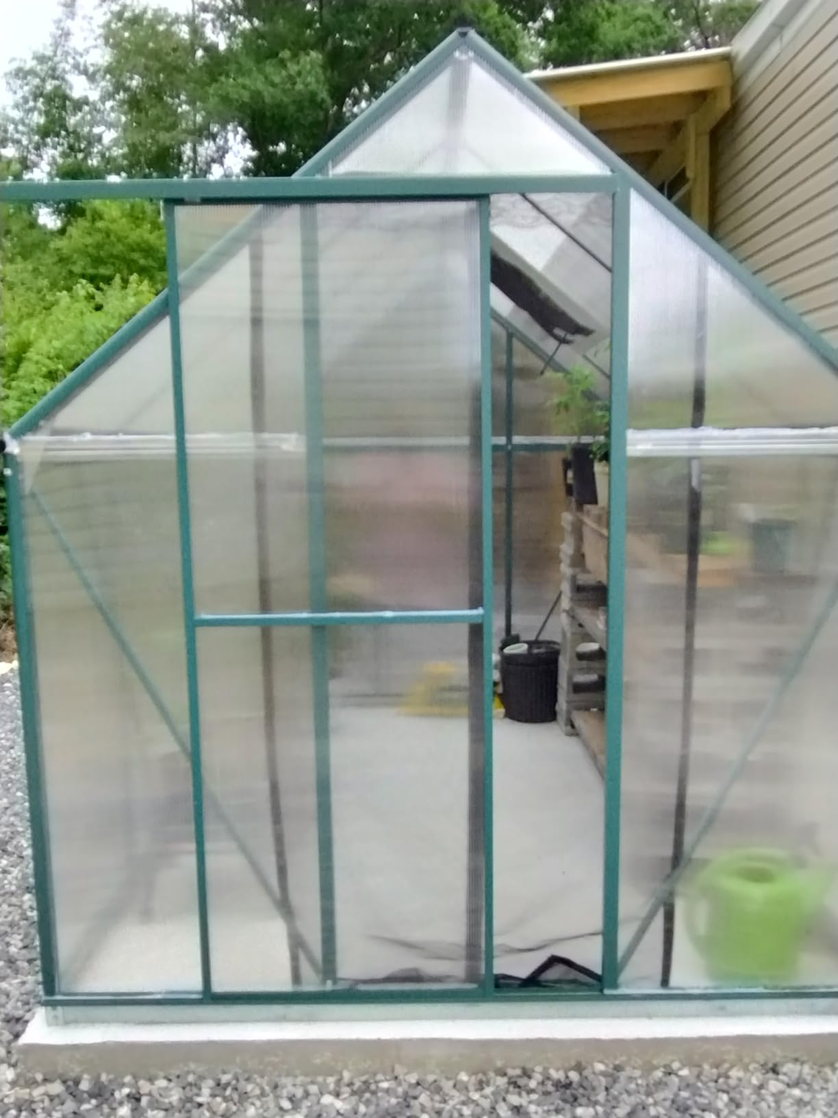 CDCASA 12x10x10 FT Polycarbonate Greenhouse for Outdoors w/2 Windows | Easy Assembly, Large Thicker Aluminum Heavy Duty Walk-in Greenhouses Kit, Green House for Outside, Sunroom, Backyard, Garden customer photo 1