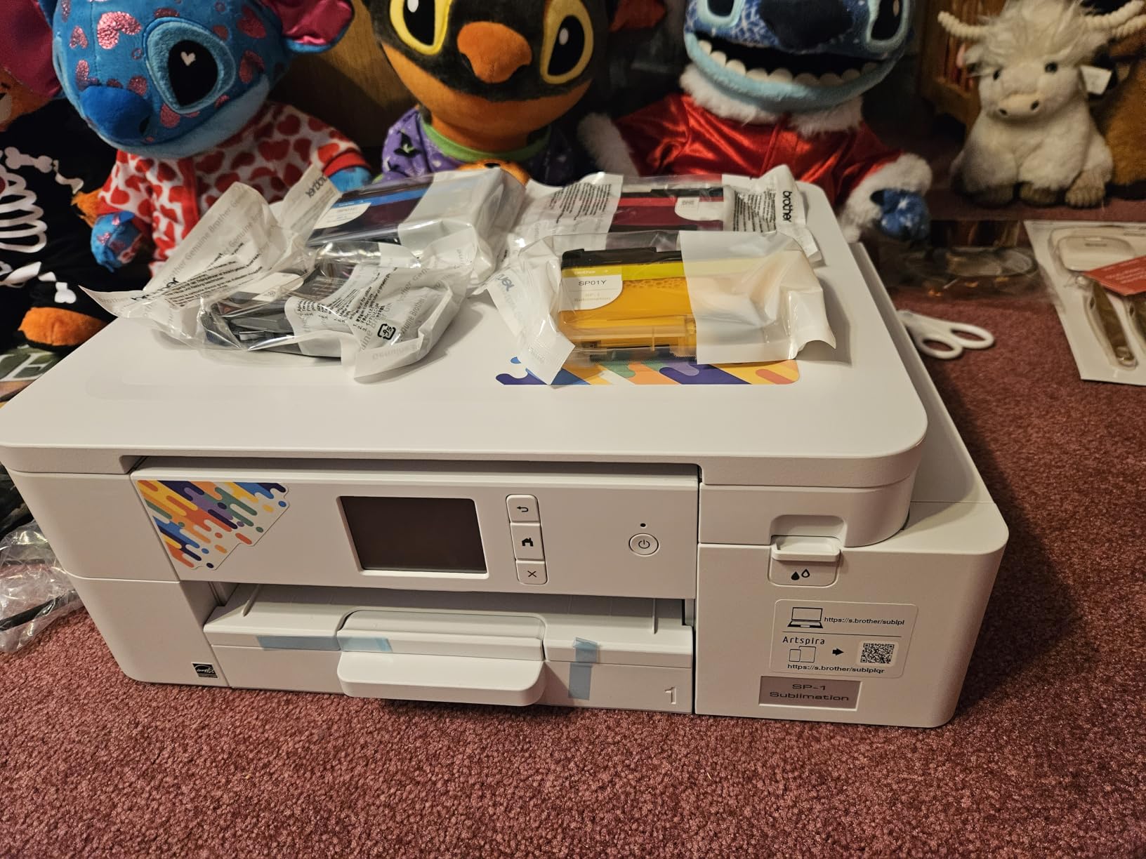 Brother SP-1 Sublimation Printer Deluxe Bundle with Full Ink Set, 310 Sublimation Transfer Sheets, 50 Blanks, Tape and More customer photo 2