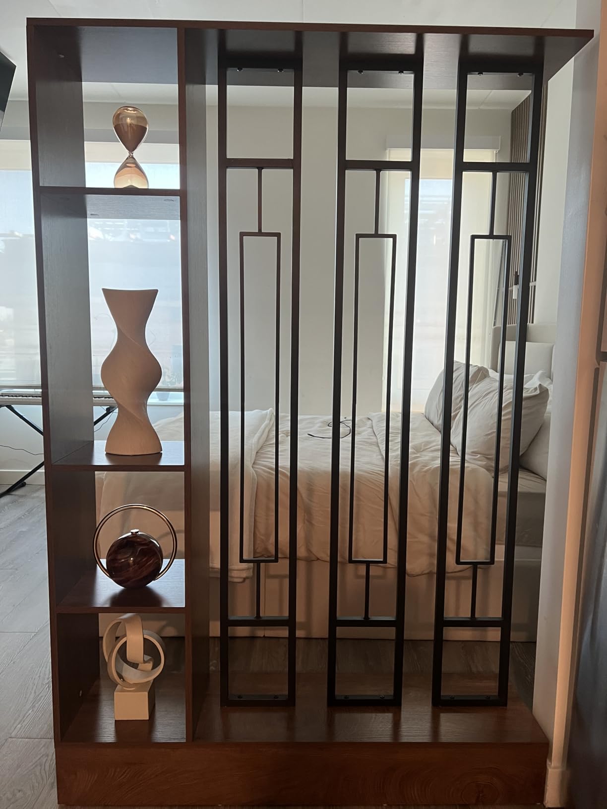 Tribesigns Room Divider with Shelves, 71