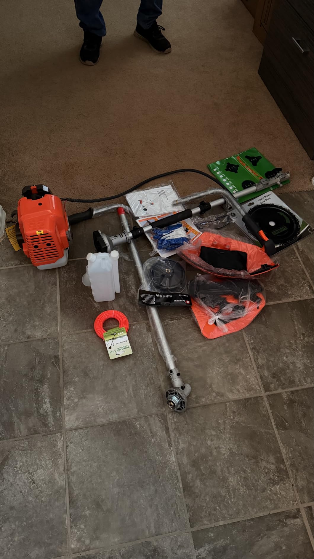 52CC Gas Powered Weed Eater & 5-in-1 Multi-Tool - Heavy Duty Brush Cutter, 18