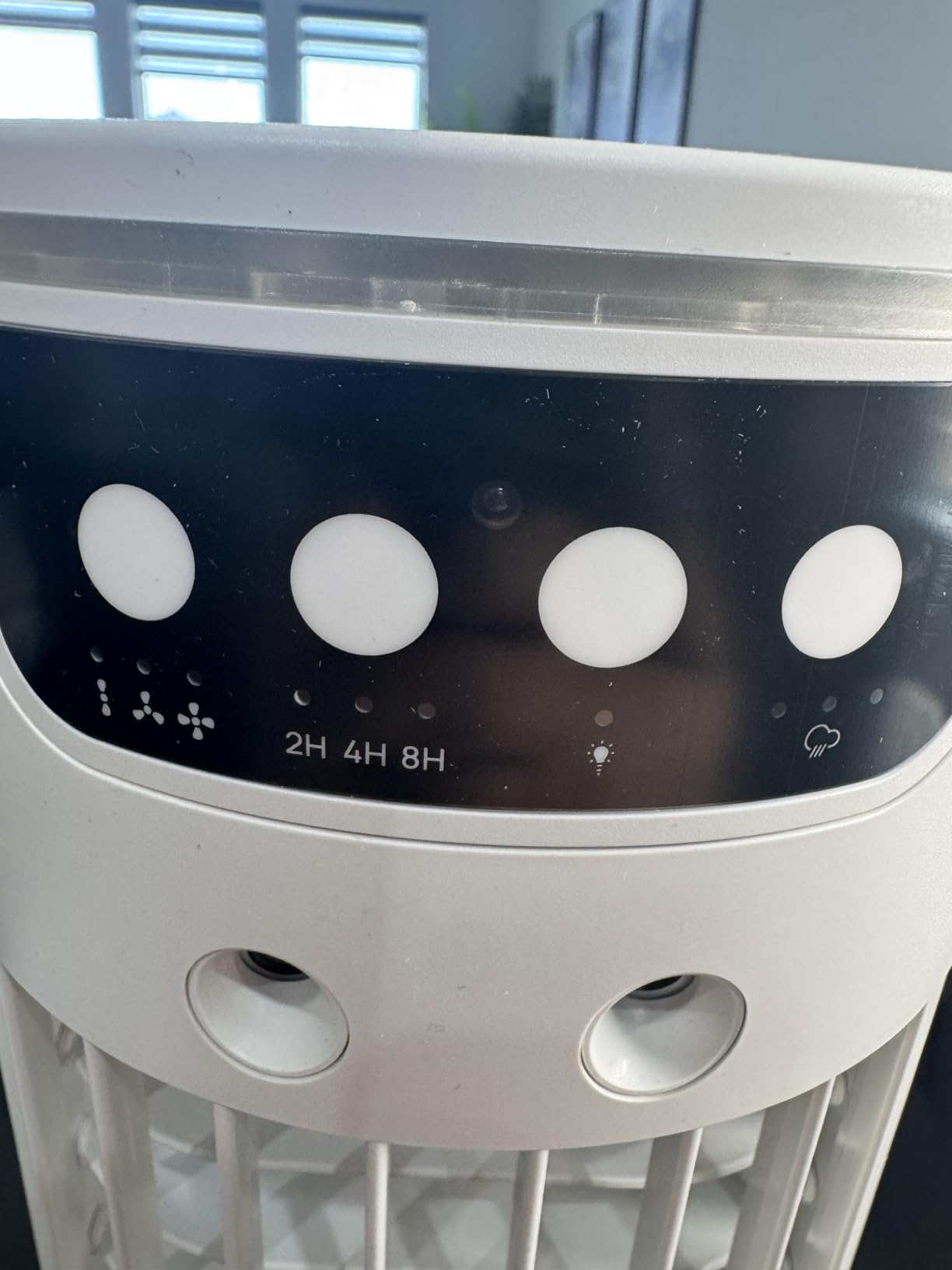 Portable Air Conditioners, AC Fan Mini Evaporative Air Cooler 1200ML with Ice Cooling Mist Personal Air Conditioner Quiet for Bedroom, Home Office Desk (white) customer photo 2