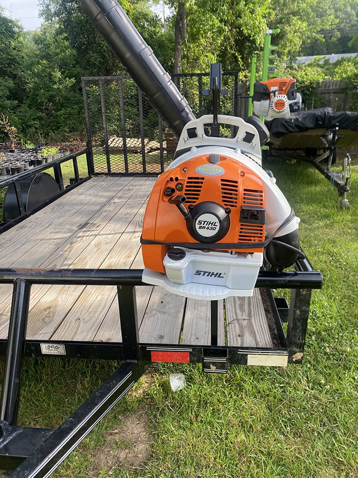 Buyers Products LT20 Backpack Blowers Rack for Open and Enclosed Landscape Trailers, Made in the USA, Holds Landscaping Blowers, Landscape Trailer Accessories customer photo 1