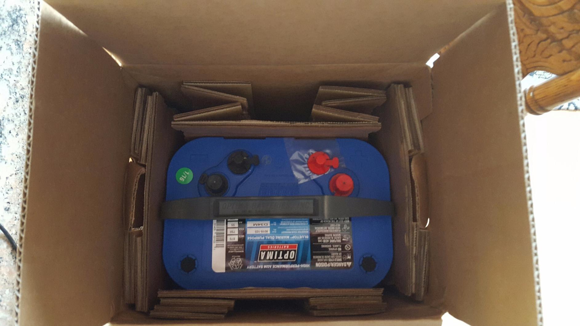 OPTIMA® Batteries D34M BLUETOP® Dual Purpose Boat and RV Sealed AGM Battery customer photo 1