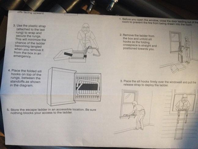 First Alert Two-Story Fire Escape Ladder, Steel, Anti-Slip, EL52-2, Black customer photo 1