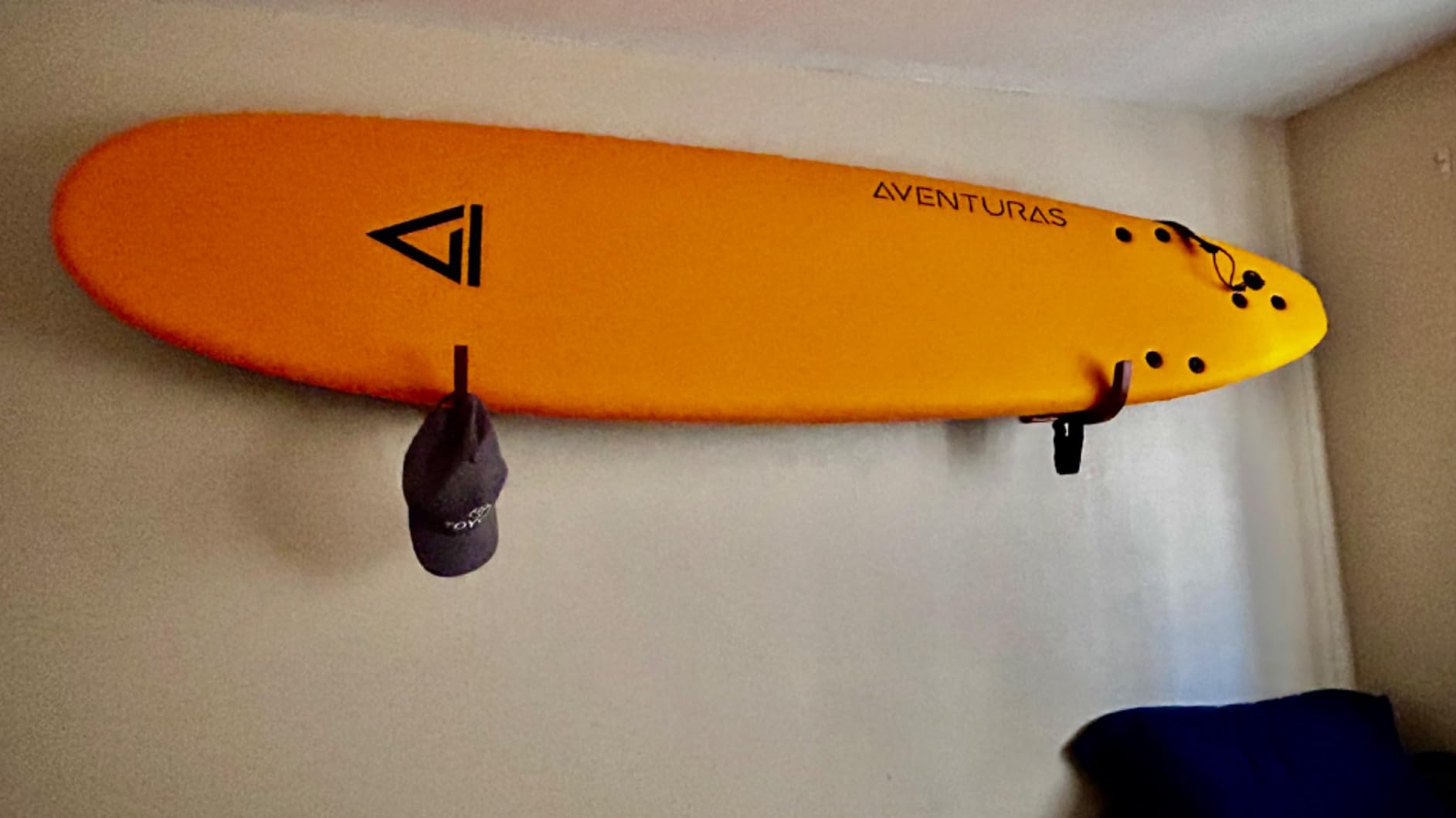 COR Surf Surfboard Wall Rack for Longboards and Shortboards | Beautiful Wood Wall Display Mount Works Indoor and Outdoor customer photo 2