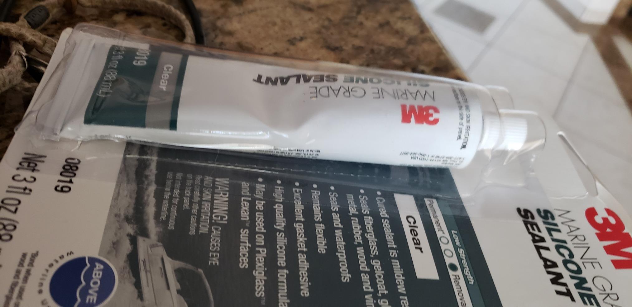 3M Marine Grade Silicone Sealant, Clear, 3 oz Tube customer photo 1