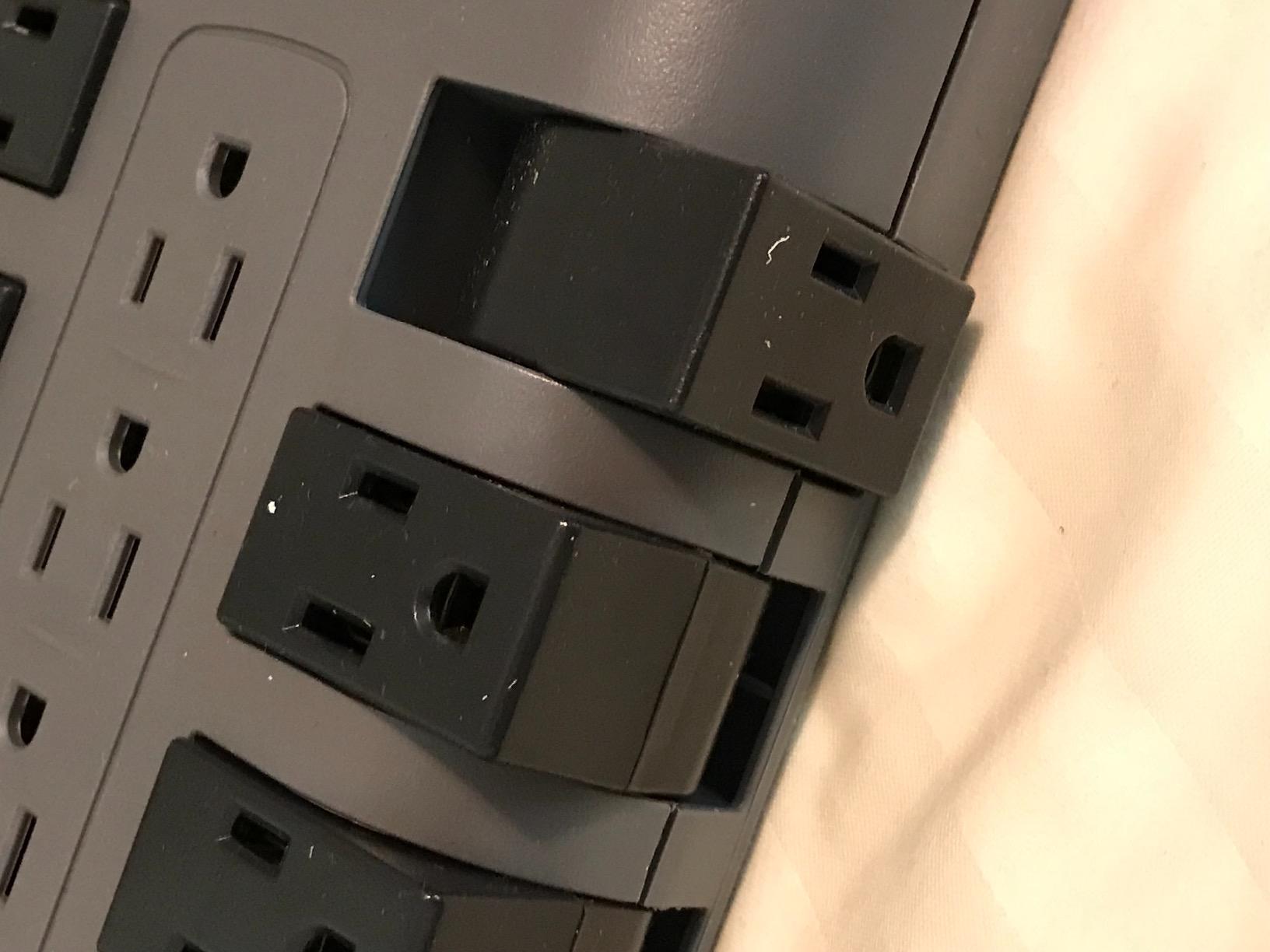 Belkin Surge Protector Power Strip w/ 8 Rotating & 4 Standard Outlets - 8ft Sturdy Extension Cord w/ Flat Pivot Plug for Home, Office, Travel, Desktop & Charging Brick - 4320 Joules of Protection customer photo 2