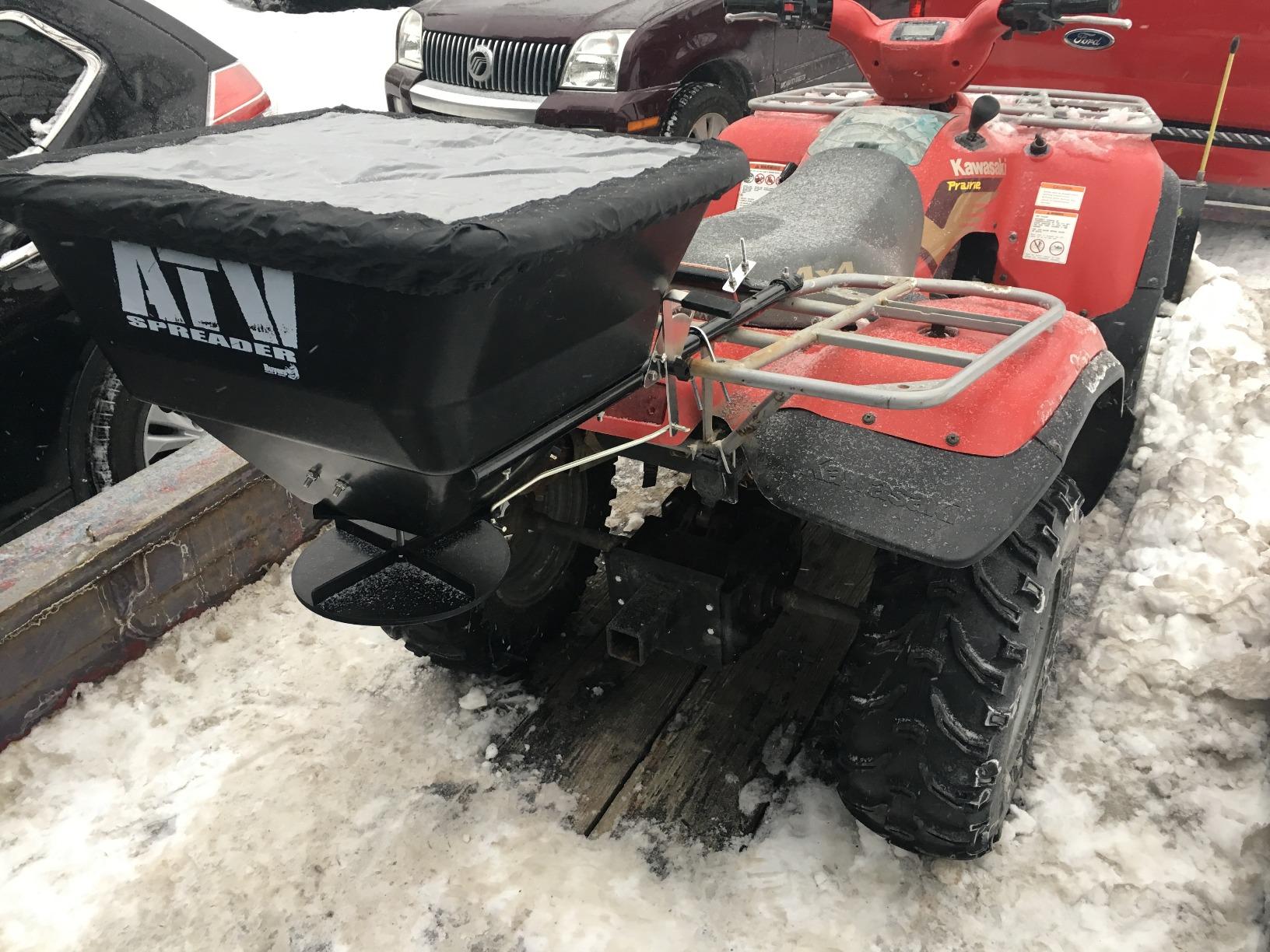 Buyers Products ATVS100 ATV Broadcast Spreader with Rain Cover, 100 lb Capacity, Rear Rack Mount, Poly Hopper, 12V Motor, for Seed, Fertilizer, Salt & Feed, All Season Use, ATV Accessories & Lawn Care customer photo 2
