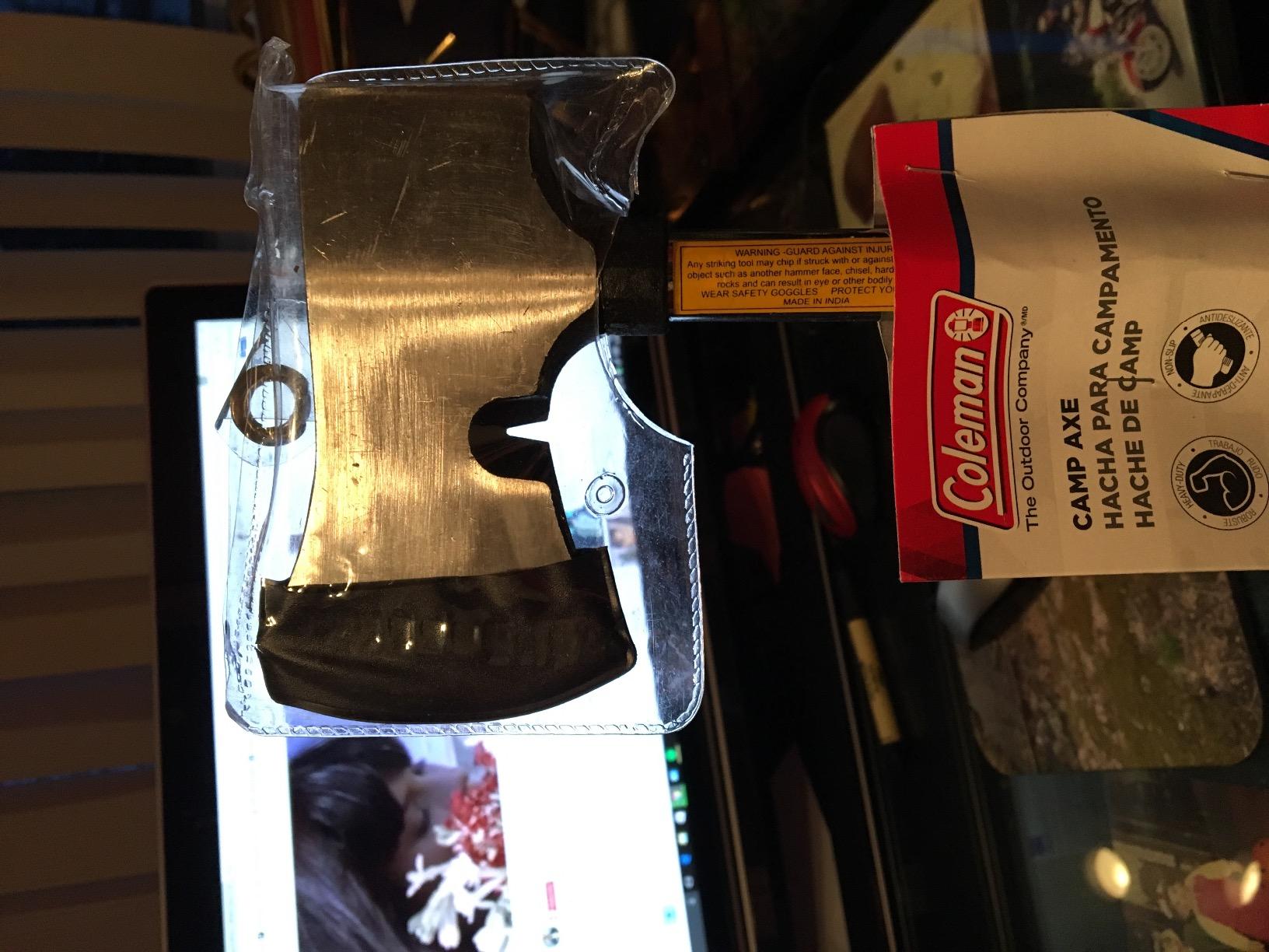Coleman Axe with Durable Steel Head & Non-Slip Grip Handle, Great for Splitting Wood & Hammering Stakes, Ideal for Camping, Survival, Landscaping customer photo 1
