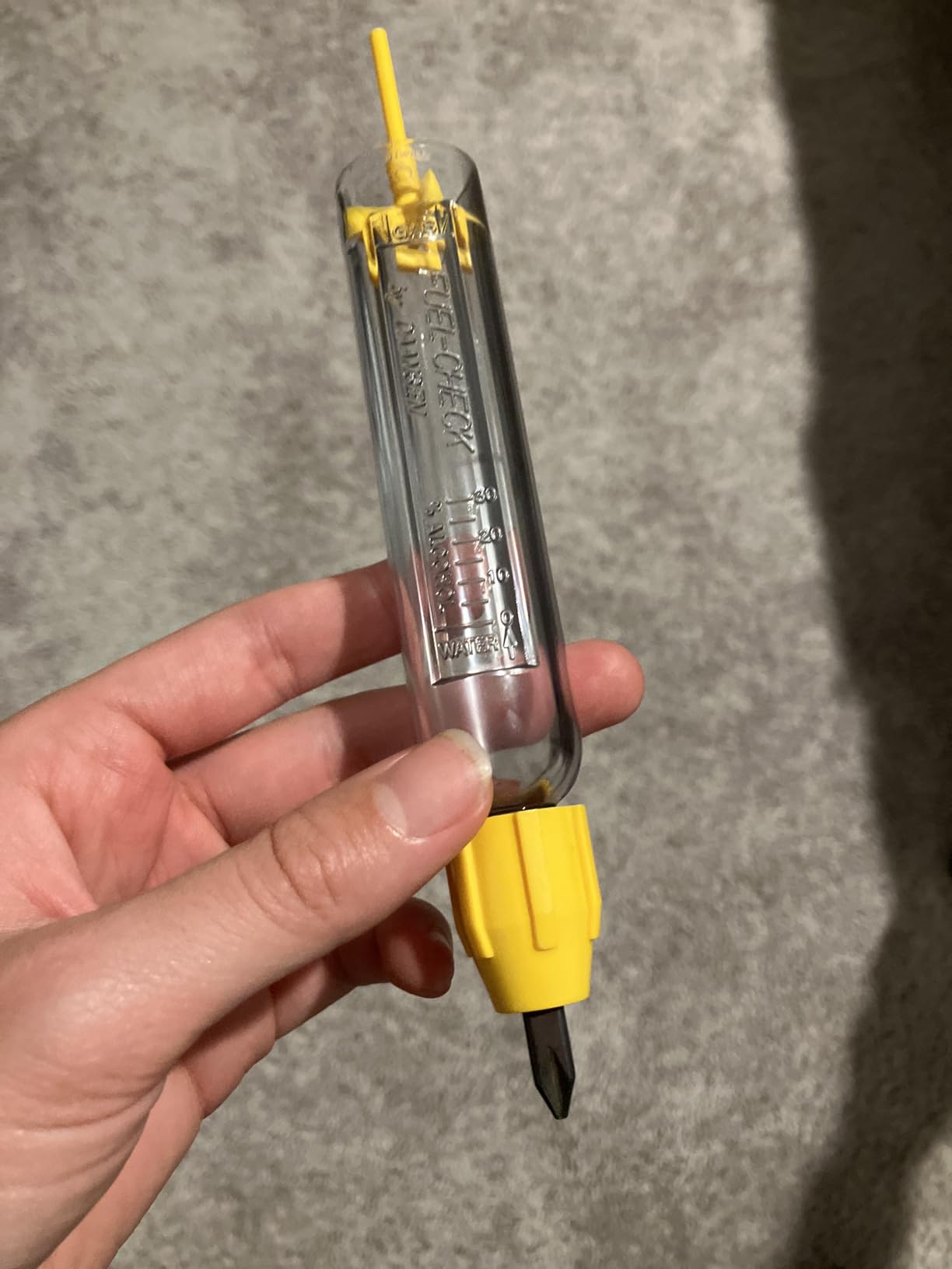 Aviation Fuel Tester with Built-in Cowl Screwdriver, Model 391S, Clear and Yellow customer photo 1