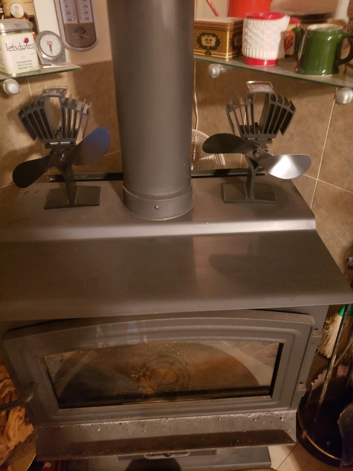 Ecofan AirMax Heat Powered Stove Fan - Powerful Classic Design, Exceptional Performance, Perfect for Wood Stoves, 175 CFM - Circulates Warm Air Efficiently & Reduces Fuel Cost customer photo 2