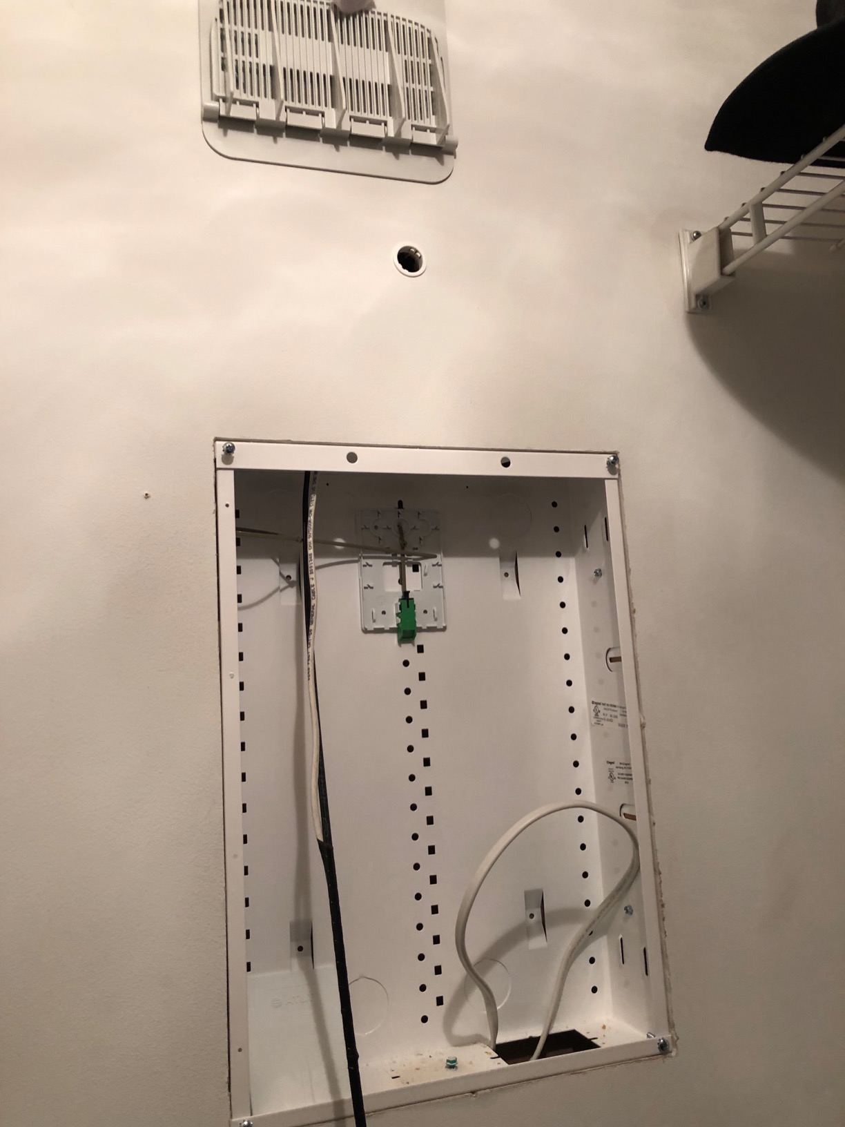 Legrand On-Q 20-Inch Structured Wiring Enclosure with Screw-On Cover, Durable Steel, Cable Management, Recessed or Surface Mount, Compatible with On-Q Accessories, Glossy White customer photo 2