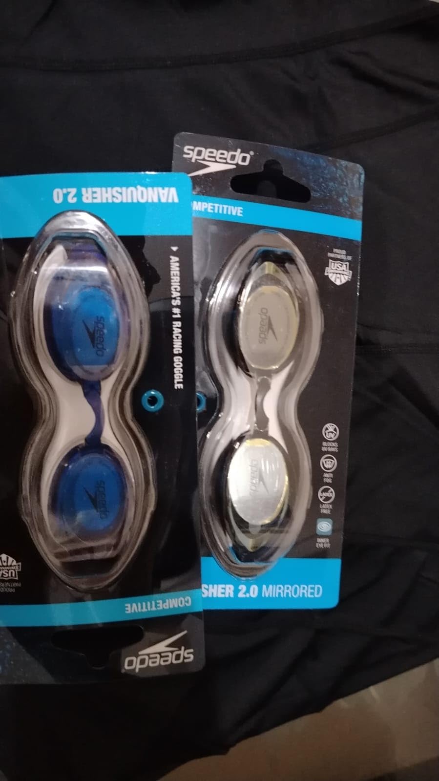 Speedo unisex-adult Swim Goggles Mirrored Vanquisher customer photo 2